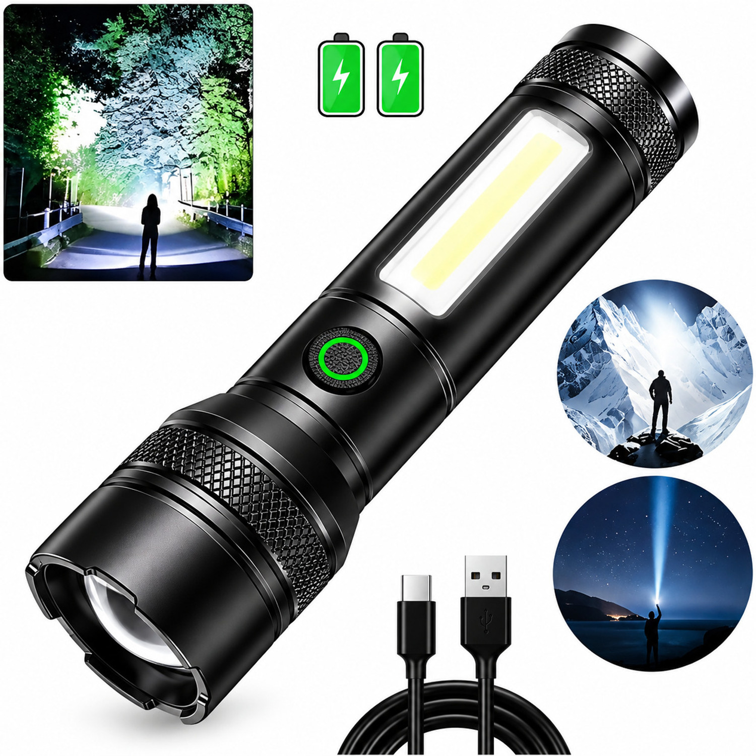 CRENTILA M81 LED Rechargeable Torch Light - Image 6