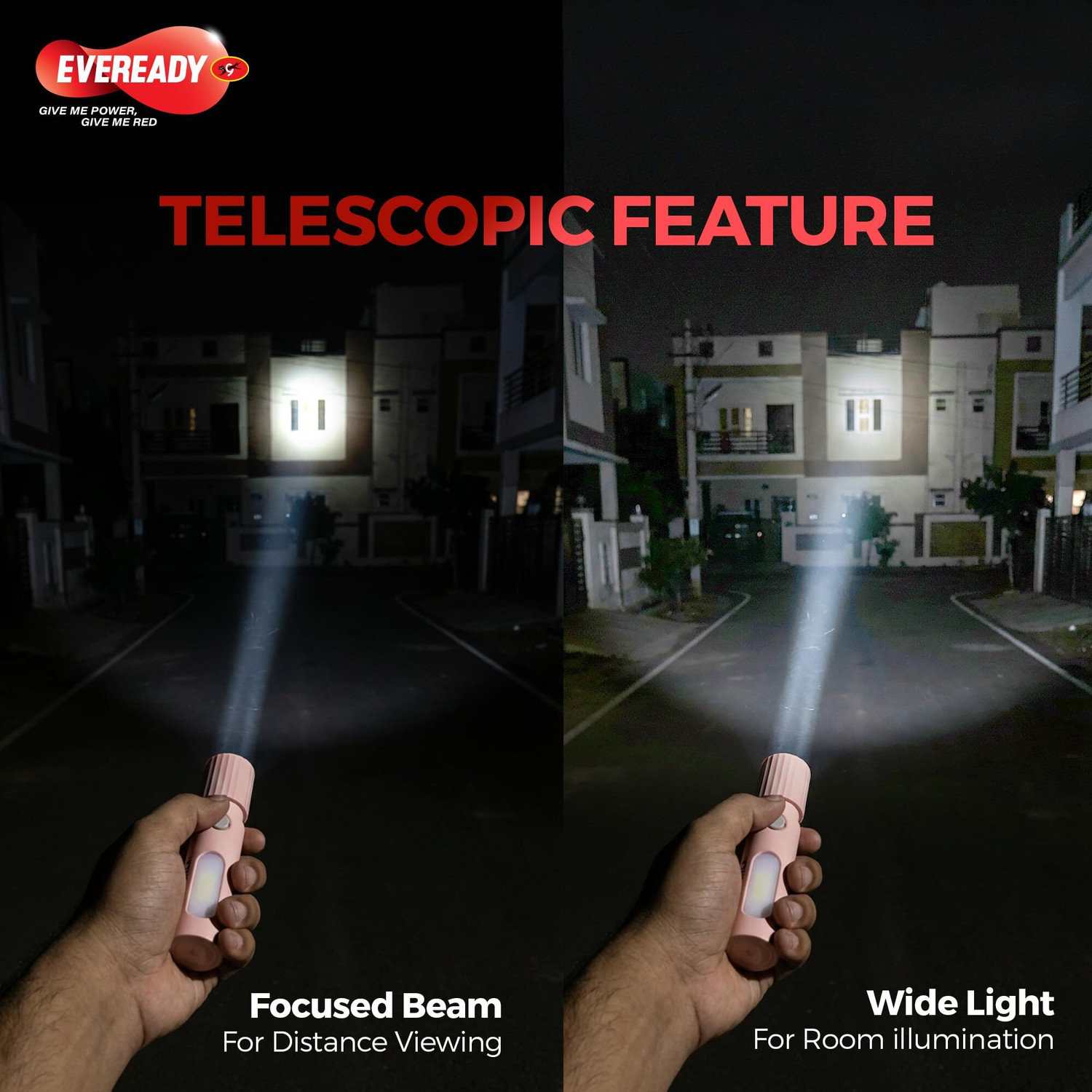 Image of EVEREADY DL105 Zoomstick with Variable Focus Torch (Multicolor, 10 cm, Rechargeable)