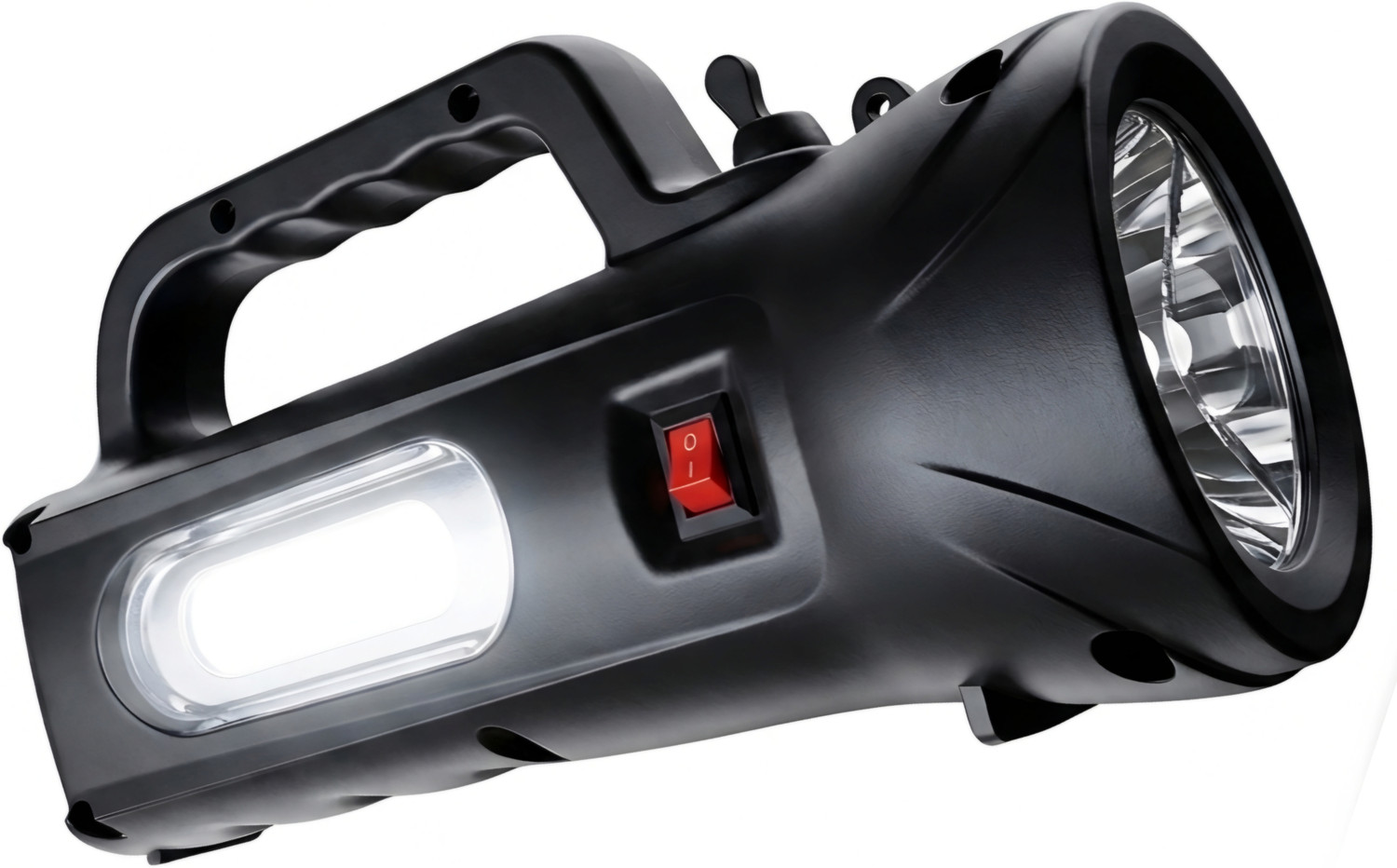 DEGNO LED Kissan Search Torch 80W, Long battery backup kisan super Laser Torch light Torch (Black, 20 cm, Rechargeable) - Image 1