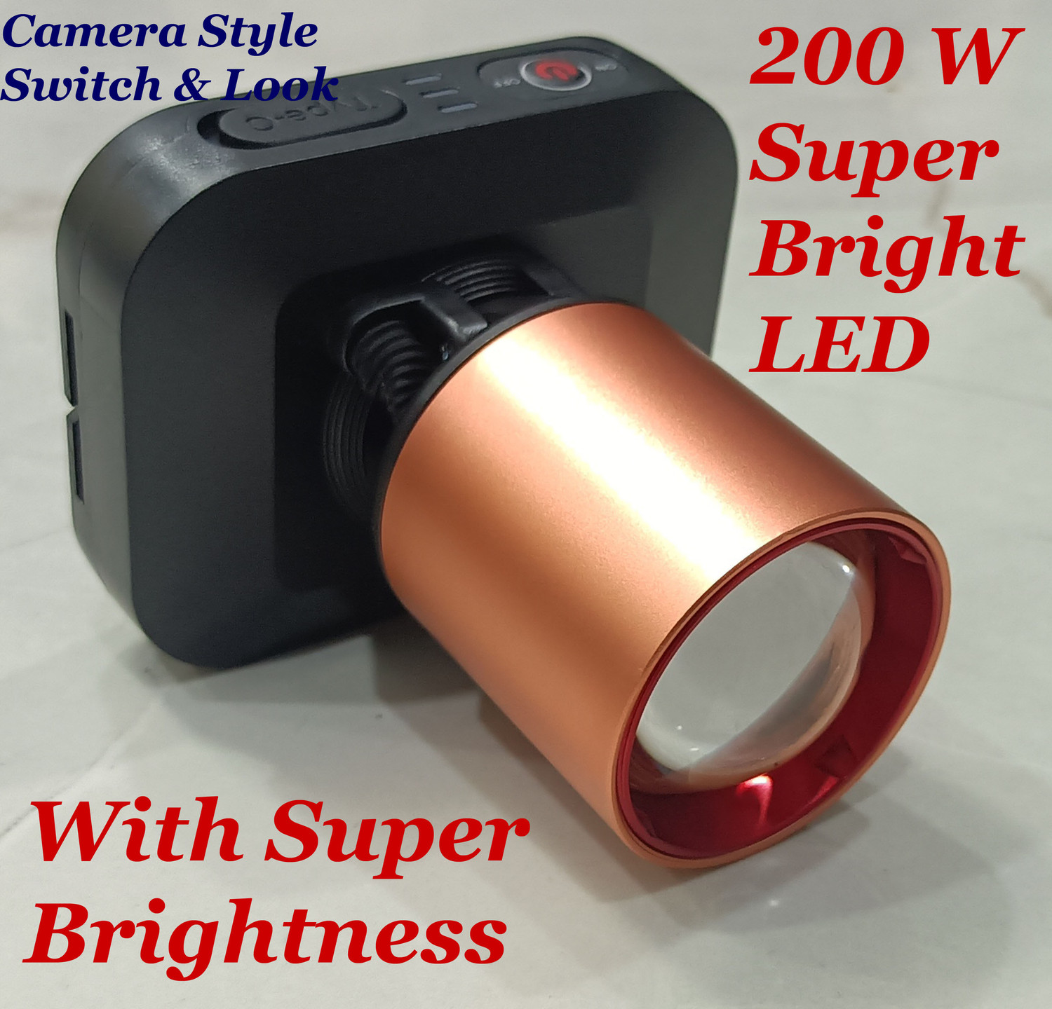 Image of MNT Sales 3 Km Long Range Torch With 200 W Bright LED ,3 Modes With Jumbo & Aluminium Body 10 hrs Torch Emergency Light (Multicolor)