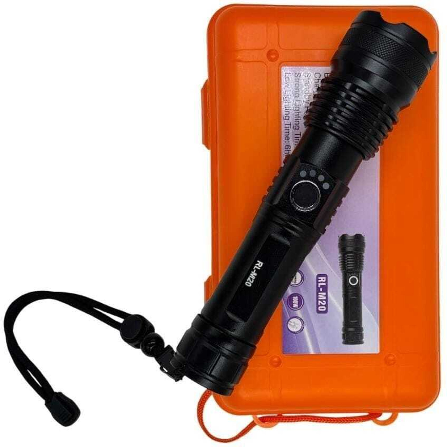 Image of Kay-Joy RL-M39 Type-C Rechargeable LED Torch, 150W, Long Beam Zoom Flashlight Torch (Black, Silver, 16 cm, Rechargeable)