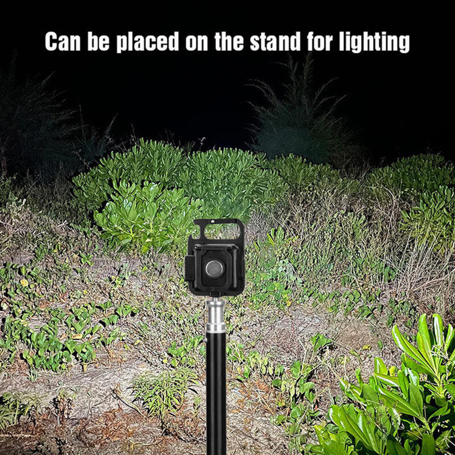 Image of Trendy styler Standard Aluminum COB Tactical Waterproof LED USB Rechargeable 4 hrs Torch Emergency Light (Black)
