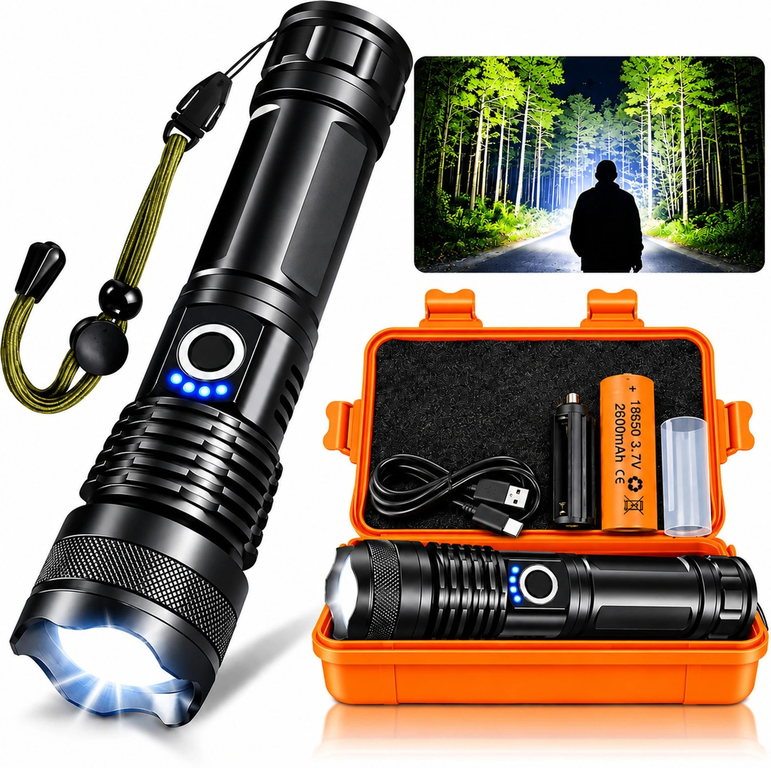 CRENTILA 983 Metal Led Light 1000m - Image 1