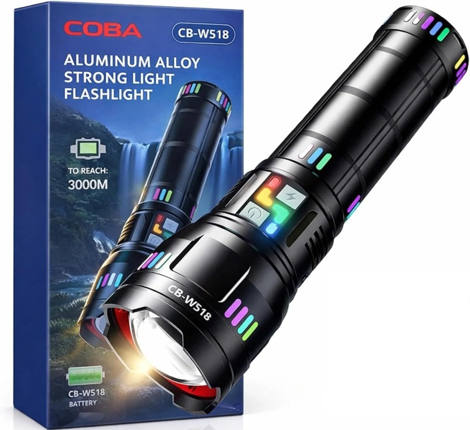COBA CB-W518 Ultra-Bright Tactical LED Telescope Zoom - Image 1