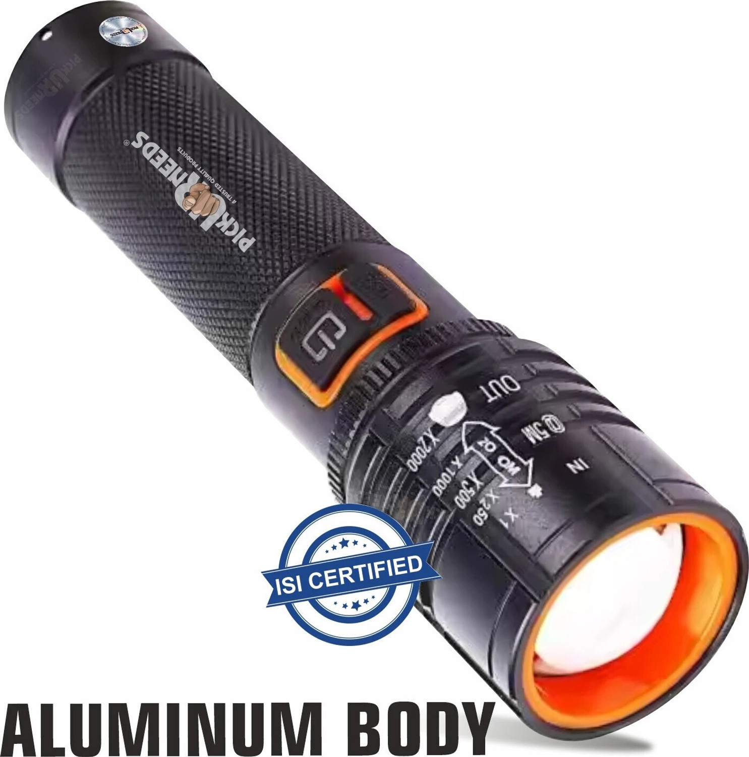 Image of Sagaft A263 Super Bright LED Torch | Portable Flashlight for Camping & Hiking Torch (Multicolor, 11 cm, Rechargeable)