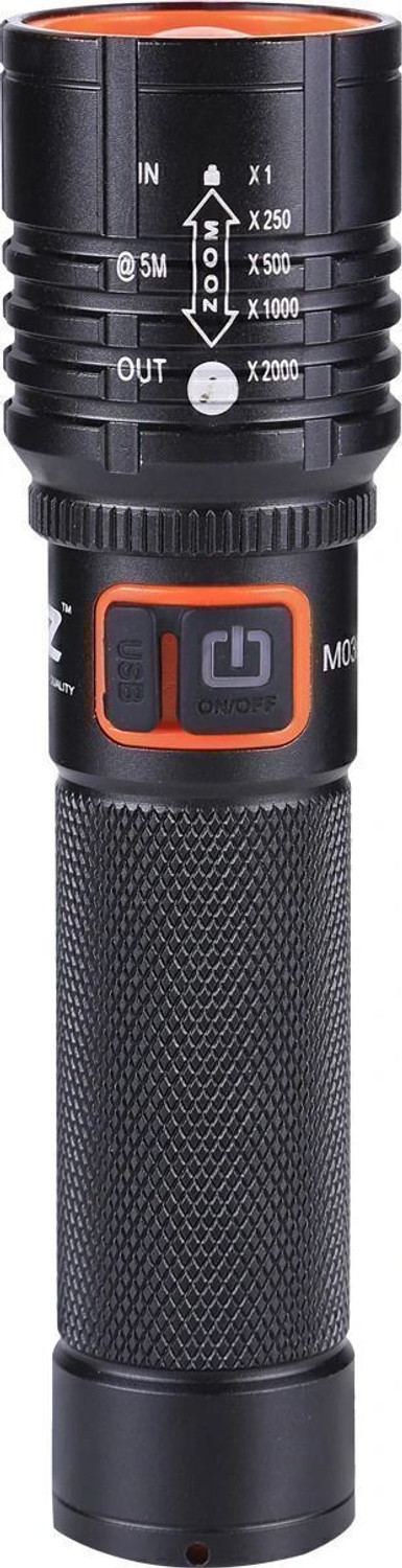 Image of MZ M102 (Rechargeable LED Headlamp) USB Charging 2800mAh battery Waterproof MIZUN Torch (Black, 7.2 cm, Rechargeable)