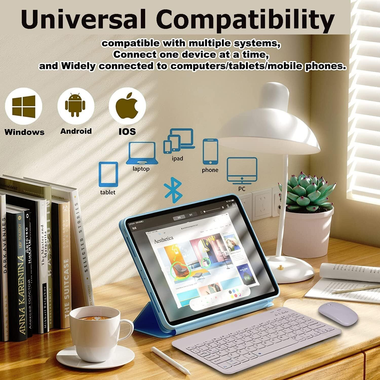 Image of Youthvilla M-01 Bluetooth Laptop-size Laptop Keyboard Compatible with Desktop, iPad, Laptop, Tablet, Mac (Multicolors)