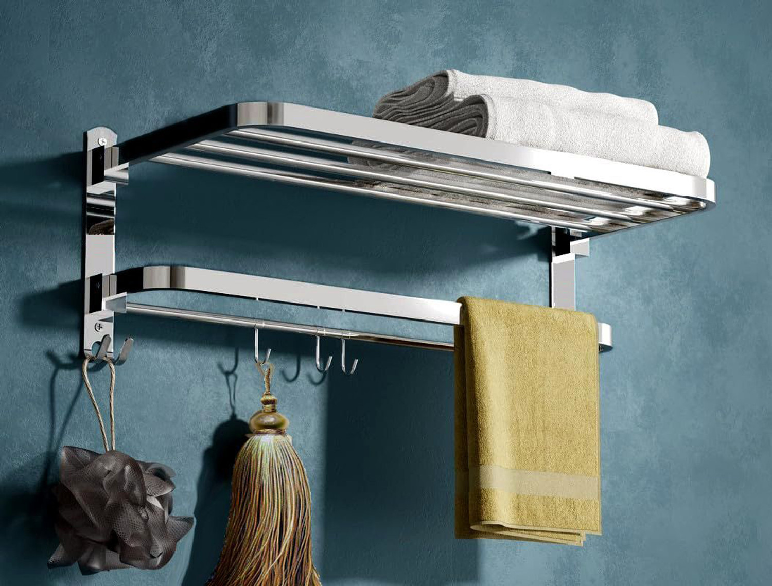Image of RODEXABATH 24 INCH 304 GRAD TOWEL ROD SILVER Towel Holder (Stainless Steel)
