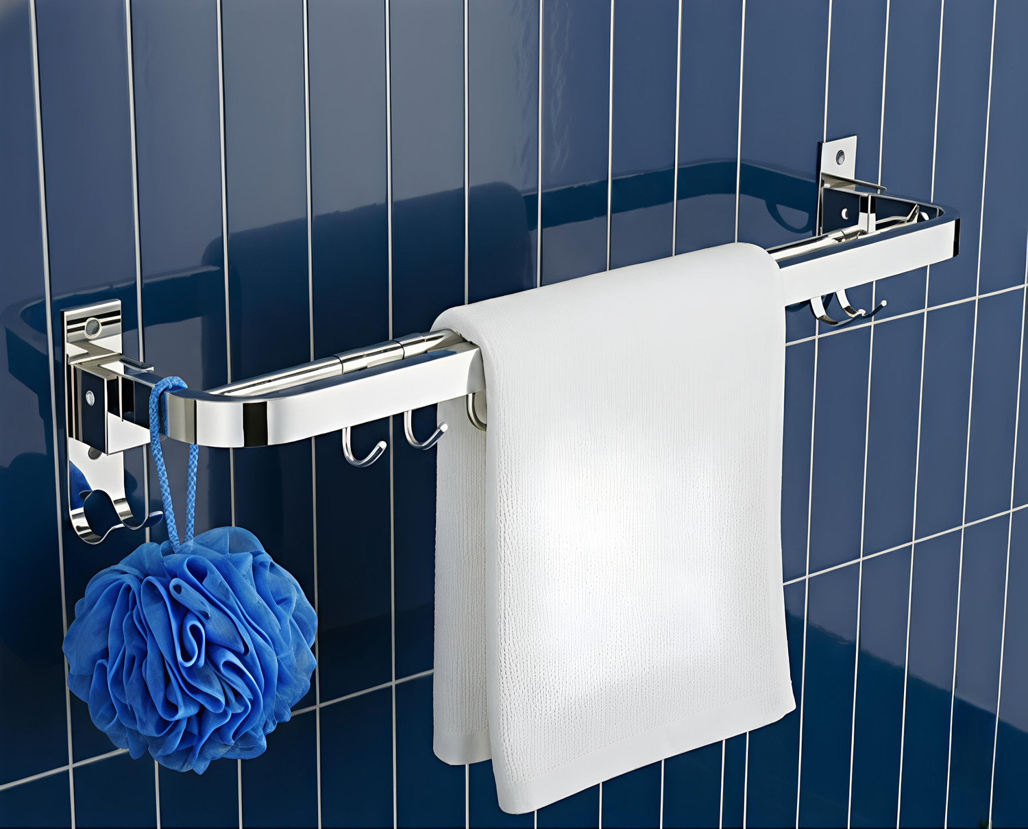Image of RODEXABATH 24 INCH 304 GRAD TOWEL ROD SILVER Towel Holder (Stainless Steel)
