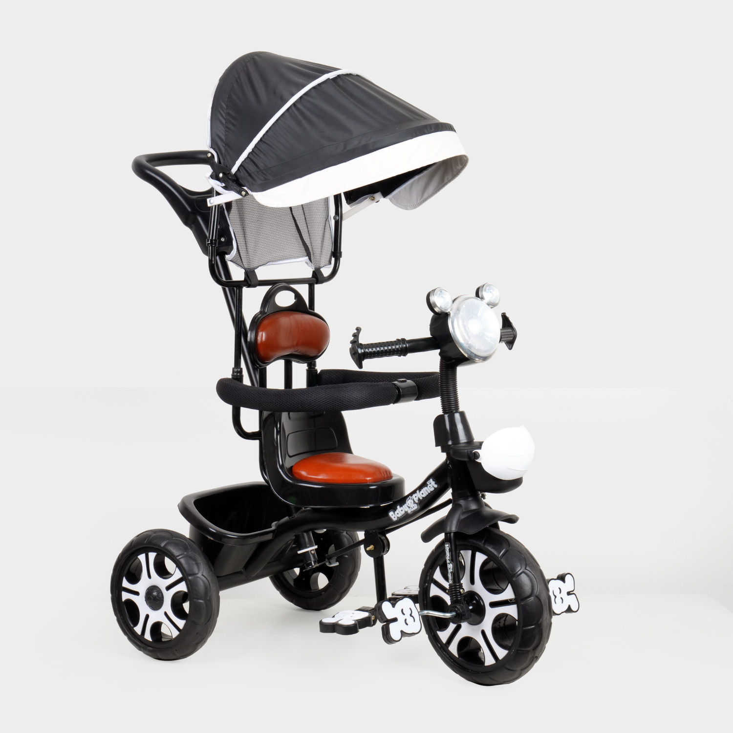 Image of BP BABY PLANET Kids /Baby Tricycle for Boy & Girls, Easy to Ride Tricycle with Storage basket BP-00v7 Tricycle (Black, Red)