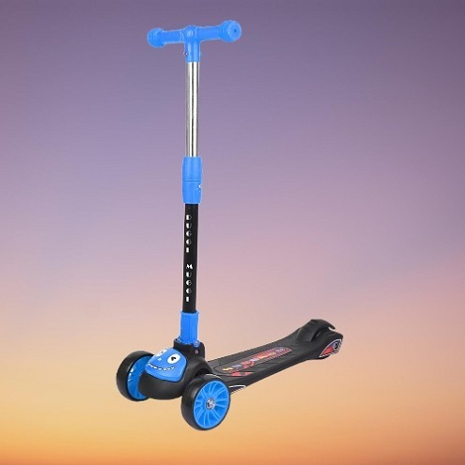Image of TOYSHOPPEE Cycle Skate Scooter for Kids Foldable Kick Skating Scoty scooty for kids tricycle skate scoty baby baoy and baby girls Tricycle (Blue)