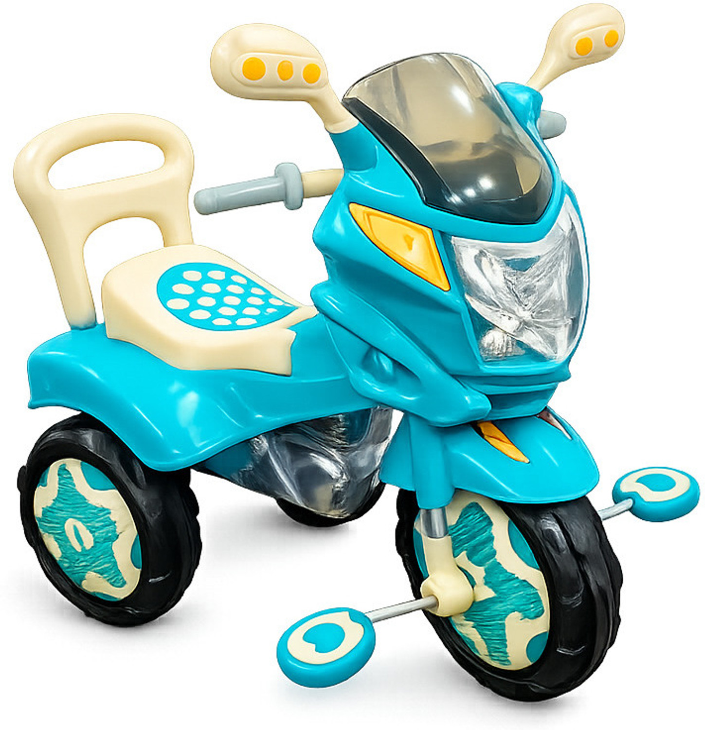 Image of Little lions Hyper Pro Orange Hyper 500 PRO Canopy /Plug N Play Trike /Baby Tricycle with Parental Control Tricycle (Orange)