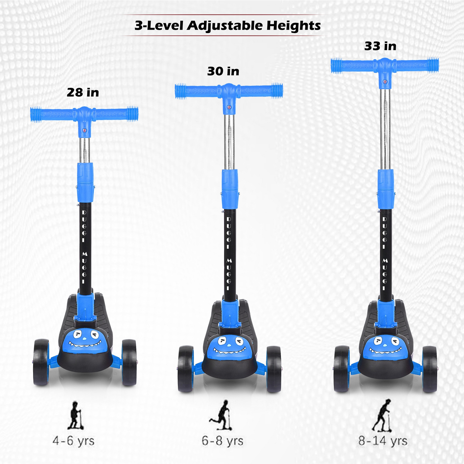 Image of TOYSHOPPEE Cycle Skate Scooter for Kids Foldable Kick Skating Scoty scooty for kids tricycle skate scoty baby baoy and baby girls Tricycle (Blue)