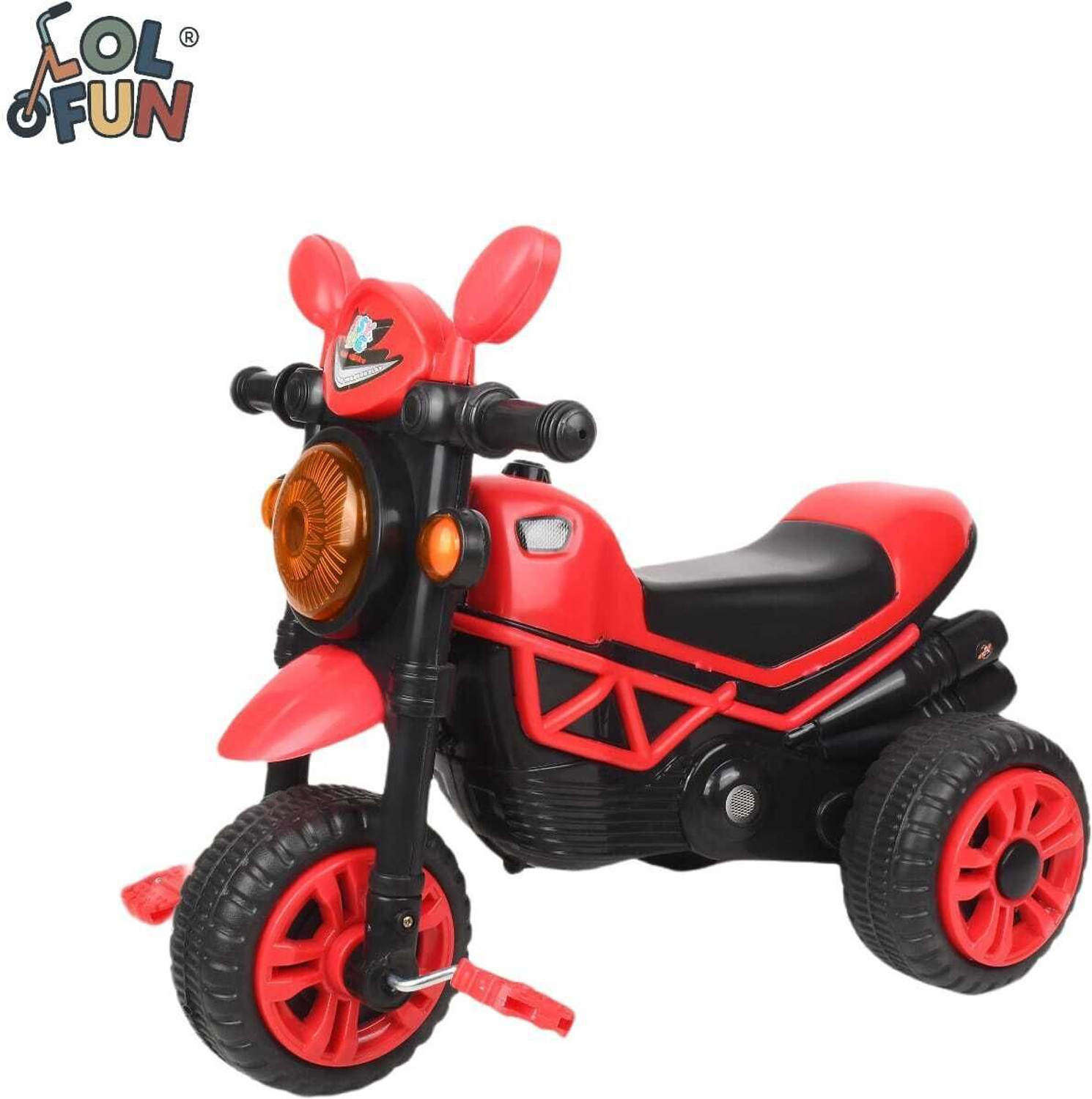 Image of BP BABY PLANET Kids /Baby Tricycle for Boy & Girls, Easy to Ride Tricycle with Storage basket BP-00v7 Tricycle (Black, Red)