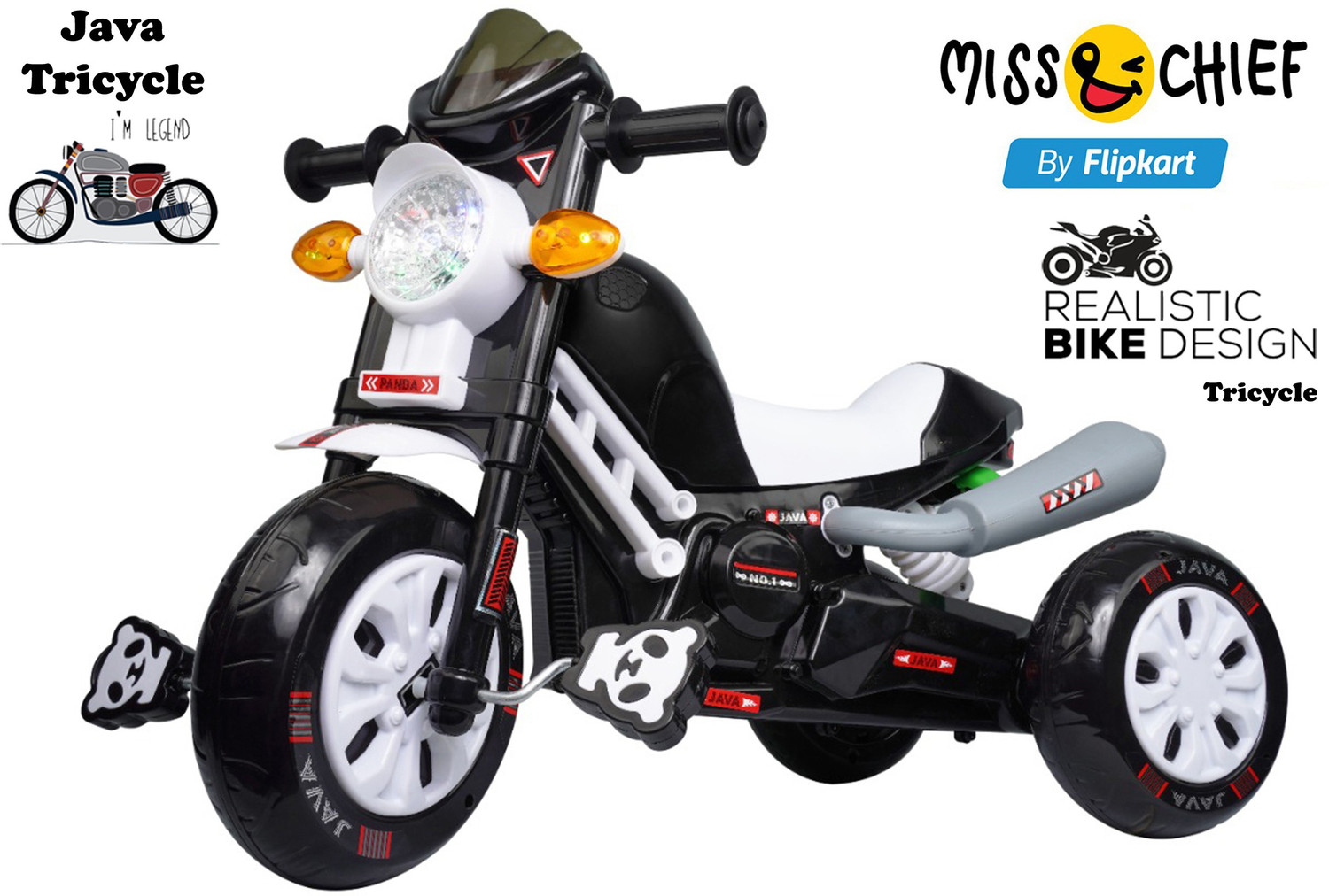 Image of Miss & Chief Java Pedal Tricycle for kids Tricycle (Black)