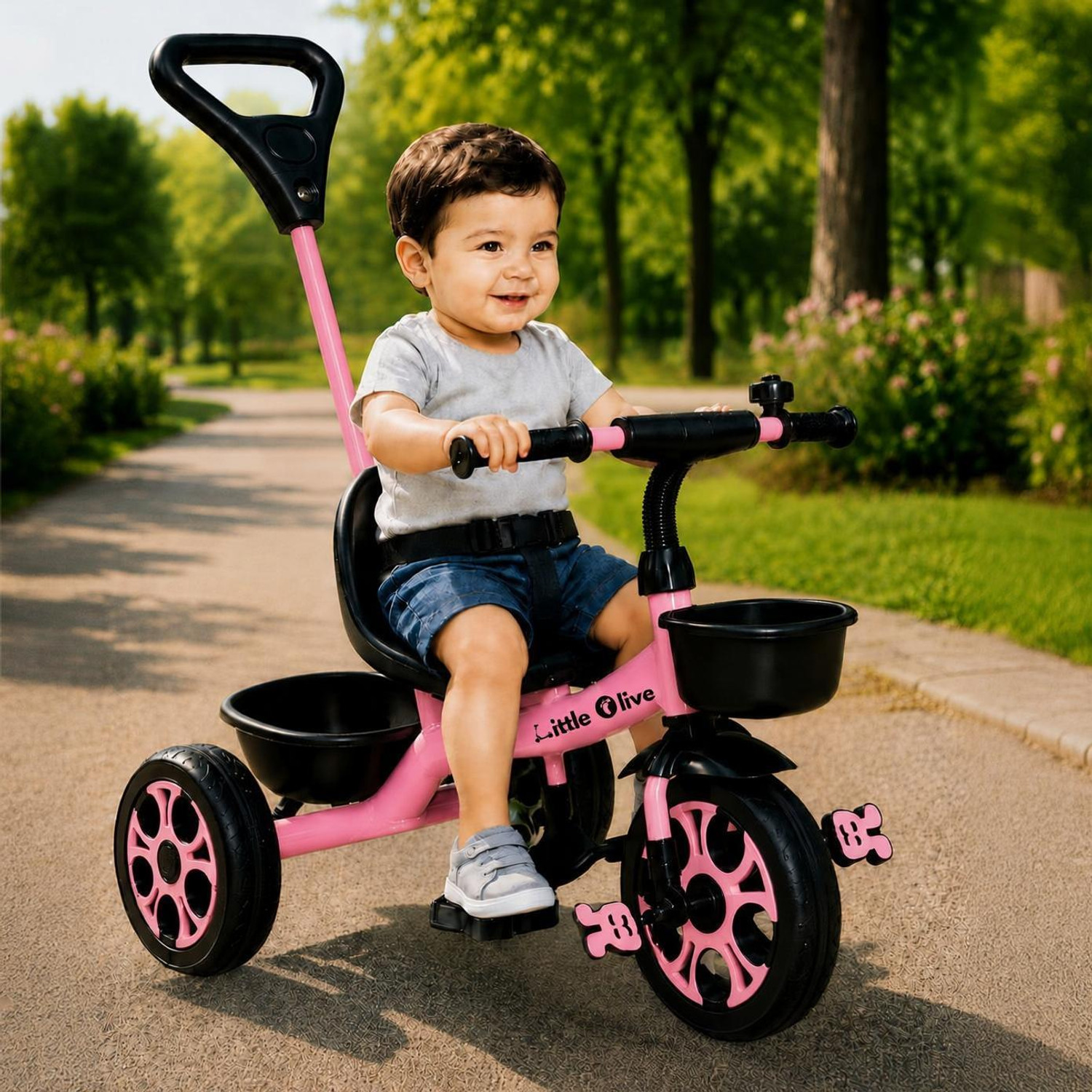Little Olive Toddler Trike, Kids Cycle, Baby Cycle, Ride On Toy for Boys & Girls Star Rider Tricycle - Safe, Sturdy, And Stylish Ride-On Toy For Kids, Ages 2-5 Tricycle