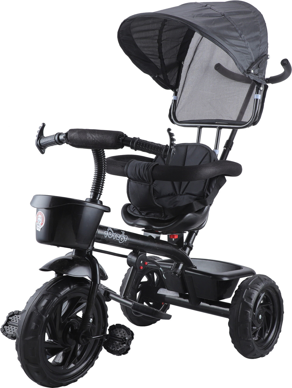 Image of Little lions Hyper Pro Orange Hyper 500 PRO Canopy /Plug N Play Trike /Baby Tricycle with Parental Control Tricycle (Orange)