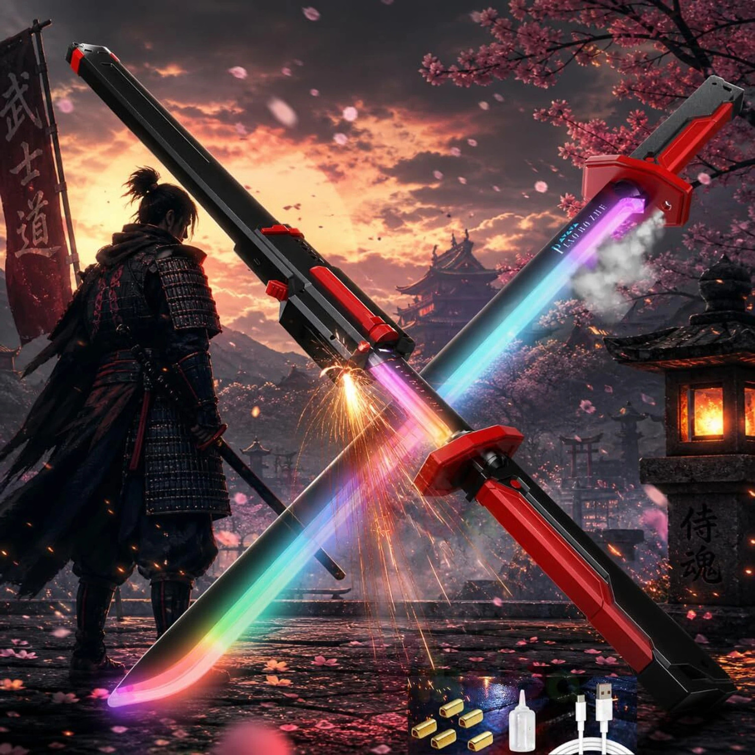 NexusCart Kids Rechargeable LED Light & Sound Sword - Image 6