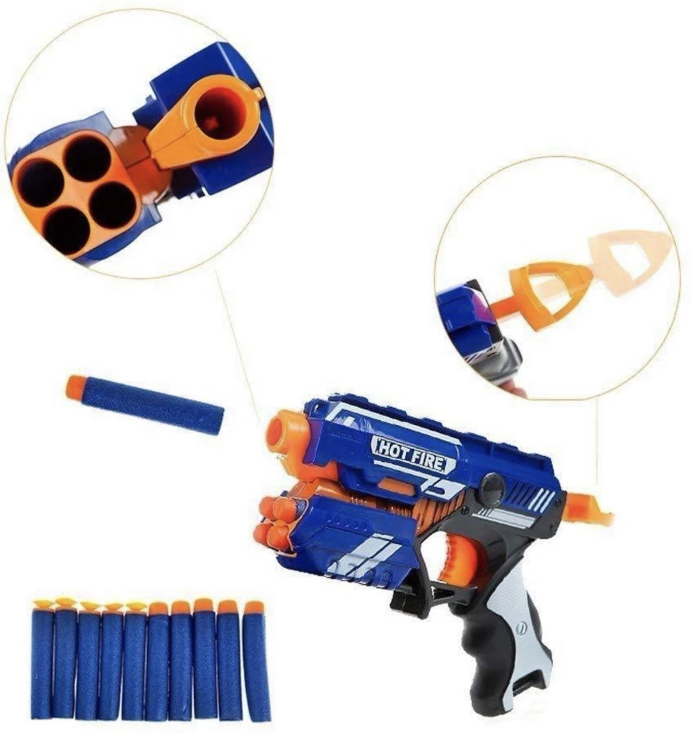 Image of Aaron Toy's Electric Automatic Gel Ball Blaster Toy Gun with Ammo | High-Speed Shooting Guns & Darts (Blue)