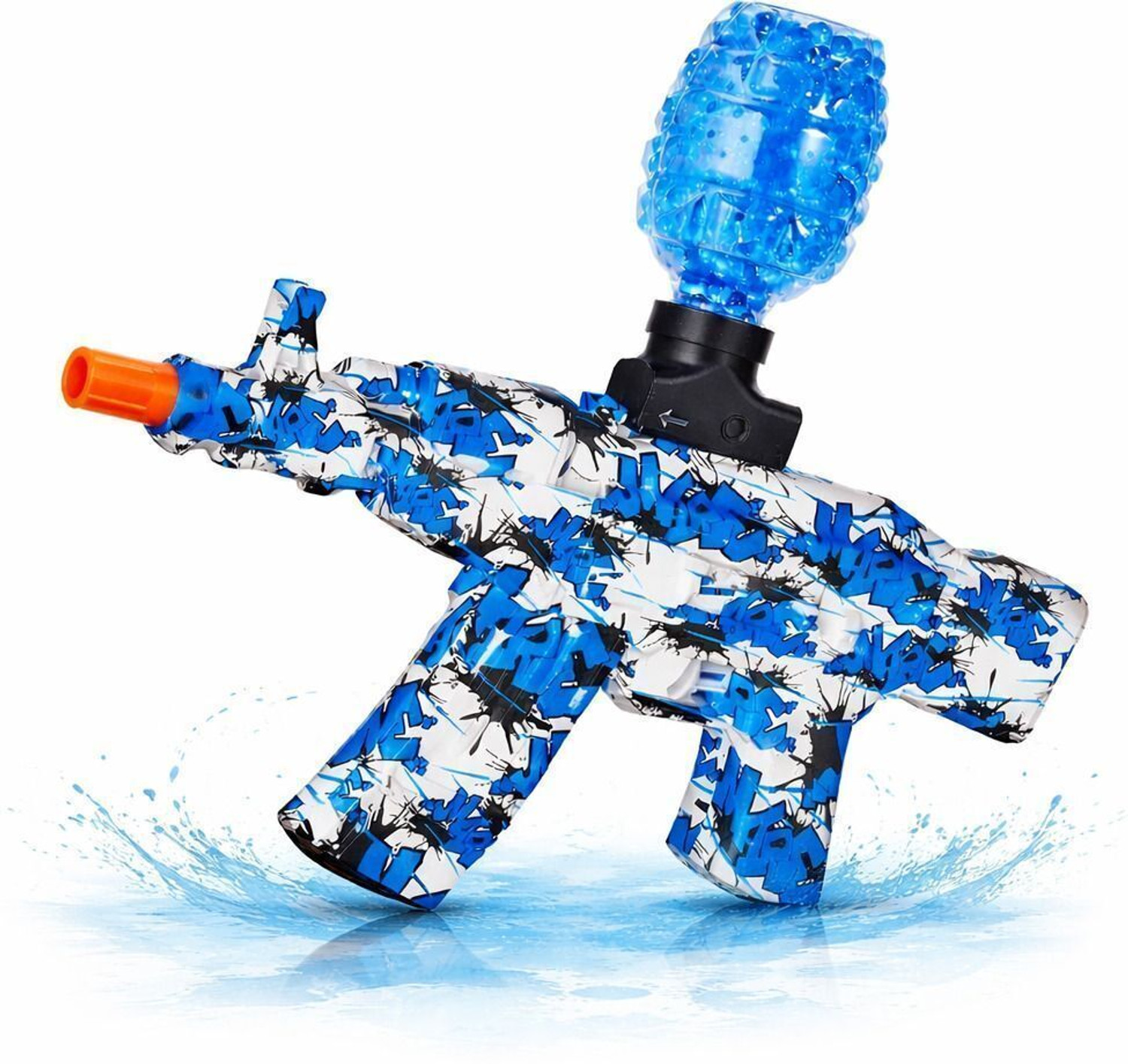 Image of Aaron Toy's Electric Automatic Gel Ball Blaster Toy Gun with Ammo | High-Speed Shooting Guns & Darts (Blue)