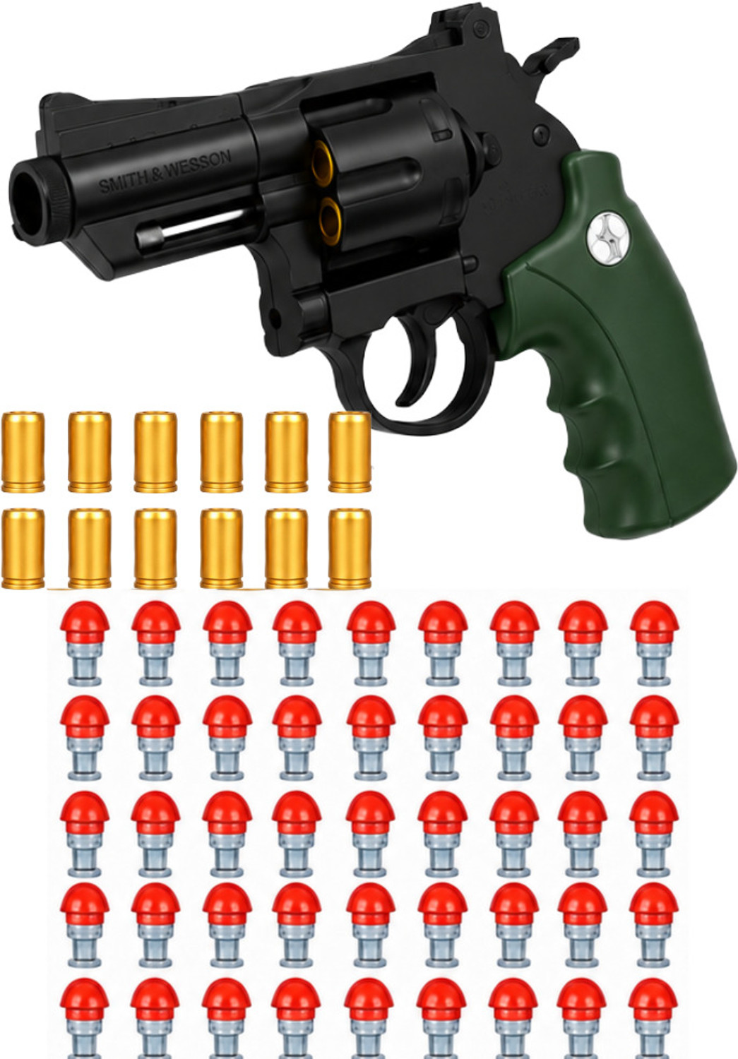 Image of GEX Kids Toy Gun with Soft Bullets, Silencer, magzine Action Reloading Gun Guns & Darts (Black)