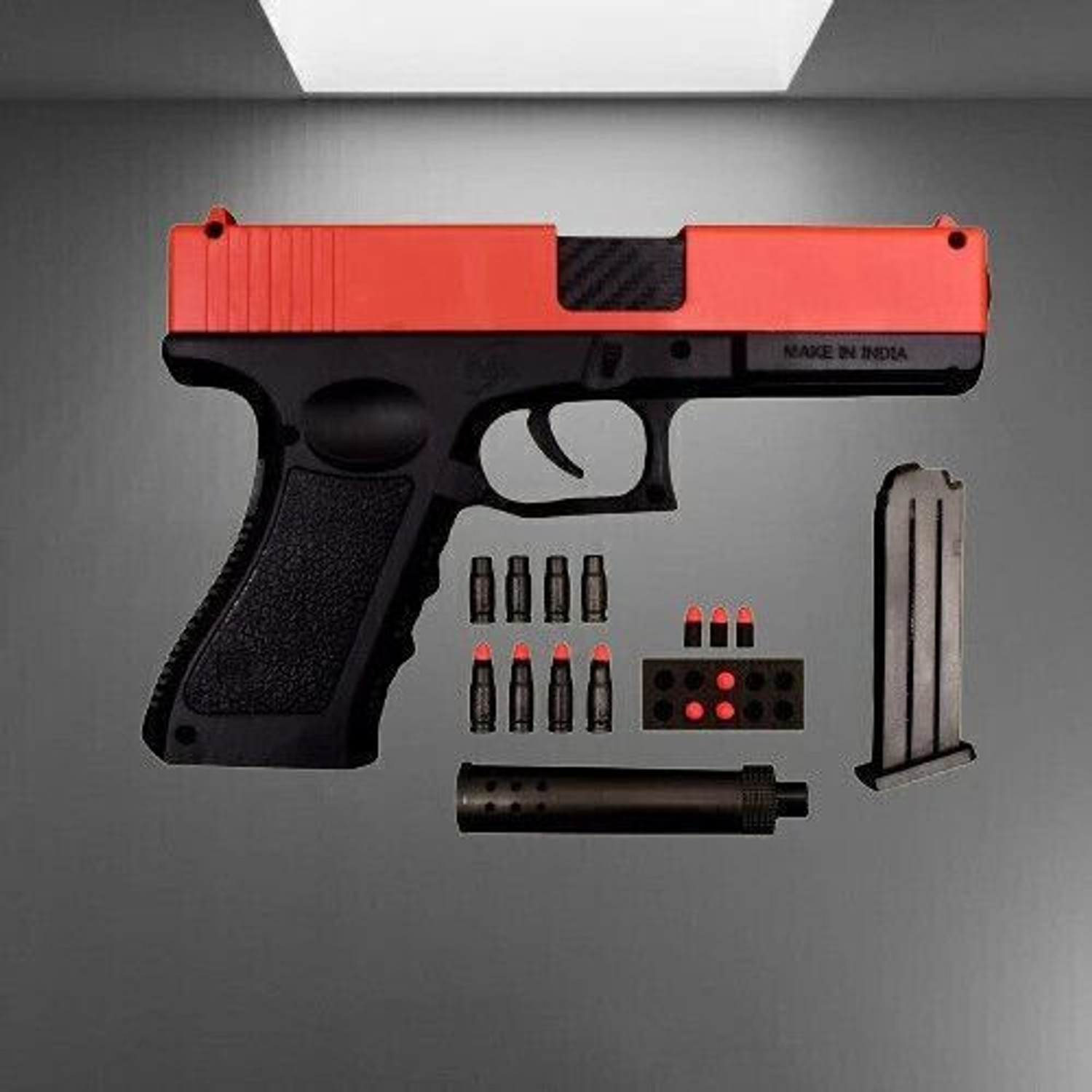 Image of GEX Toy Pistol with EVA Darts Kids Soft Bullet Gun Shooting-AK240 Guns & Darts (Black, Green)