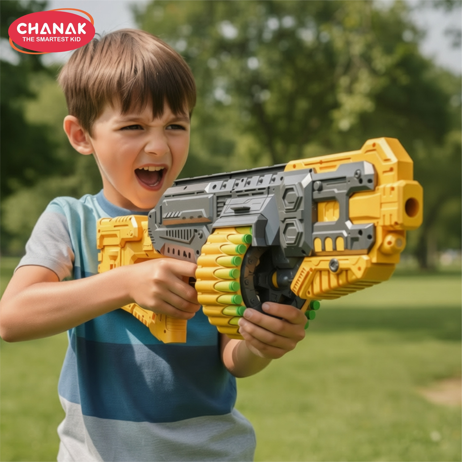 Image of VikriDa 2001 Superior 2-in-1 Electric Water Gun Auto & Manual, 900ml, 26 Ft Water Gun (Multicolor)