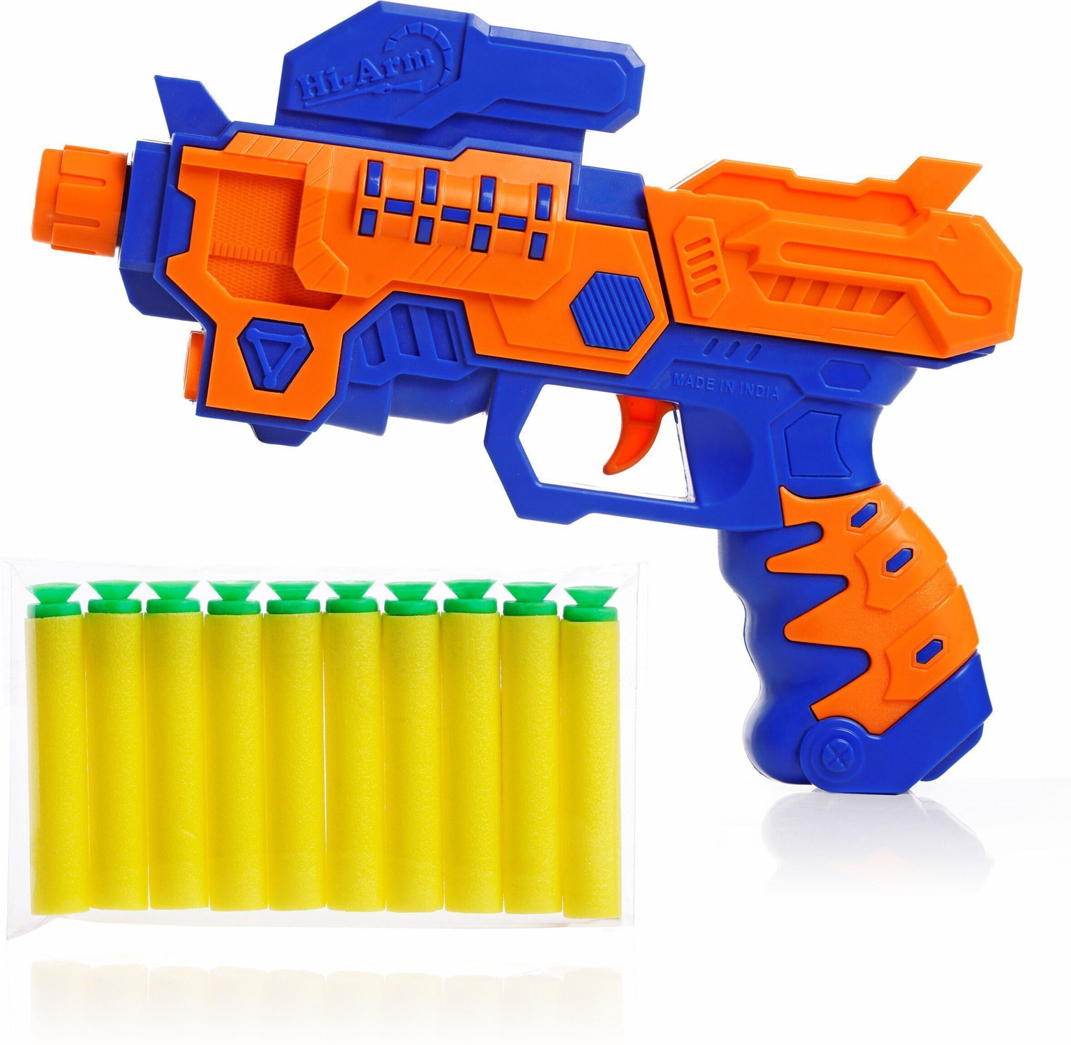 Image of VikriDa Electric Pichkari Long Range Shooting M416 with Single Batteries Water Gun (White, Blue)