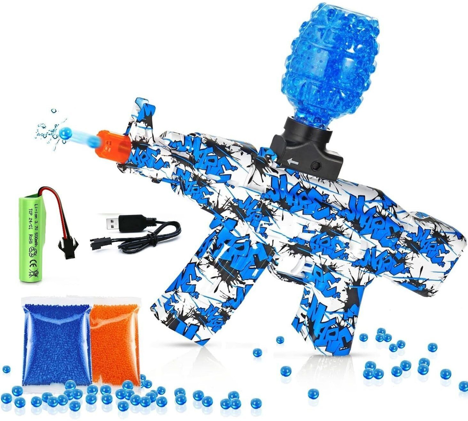 Image of VikriDa 2001 Superior 2-in-1 Electric Water Gun Auto & Manual, 900ml, 26 Ft Water Gun (Multicolor)