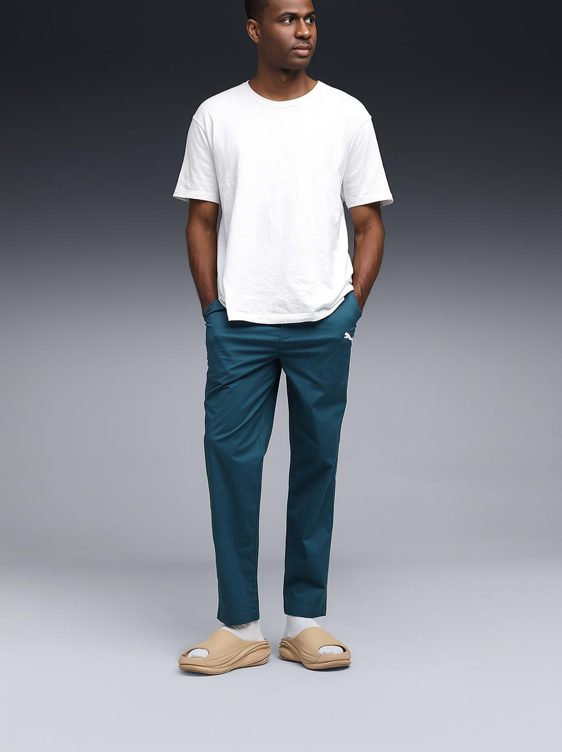 PUMA Men Blue Track Pants - Image 1