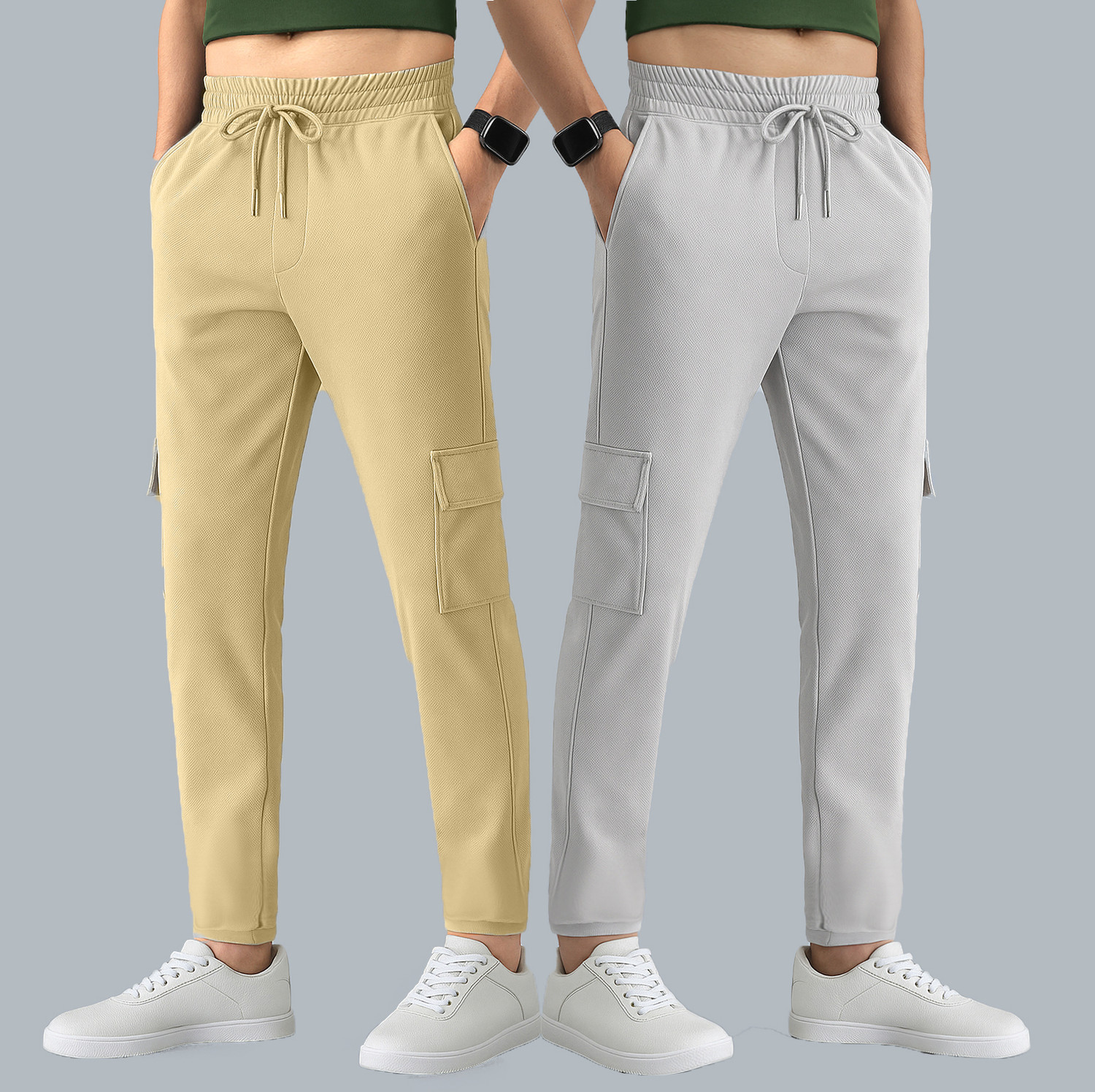 Image of GEECOT Men Solid Black Track Pants