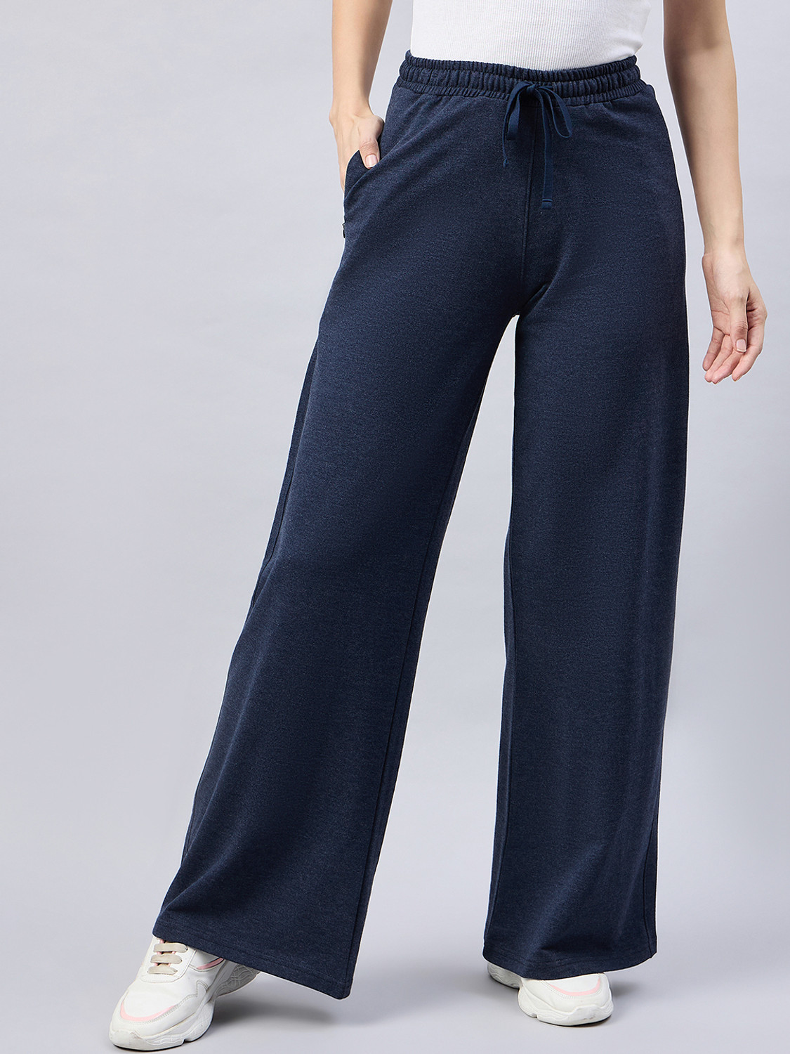 Image of HRX by Hrithik Roshan Women Solid Grey Track Pants