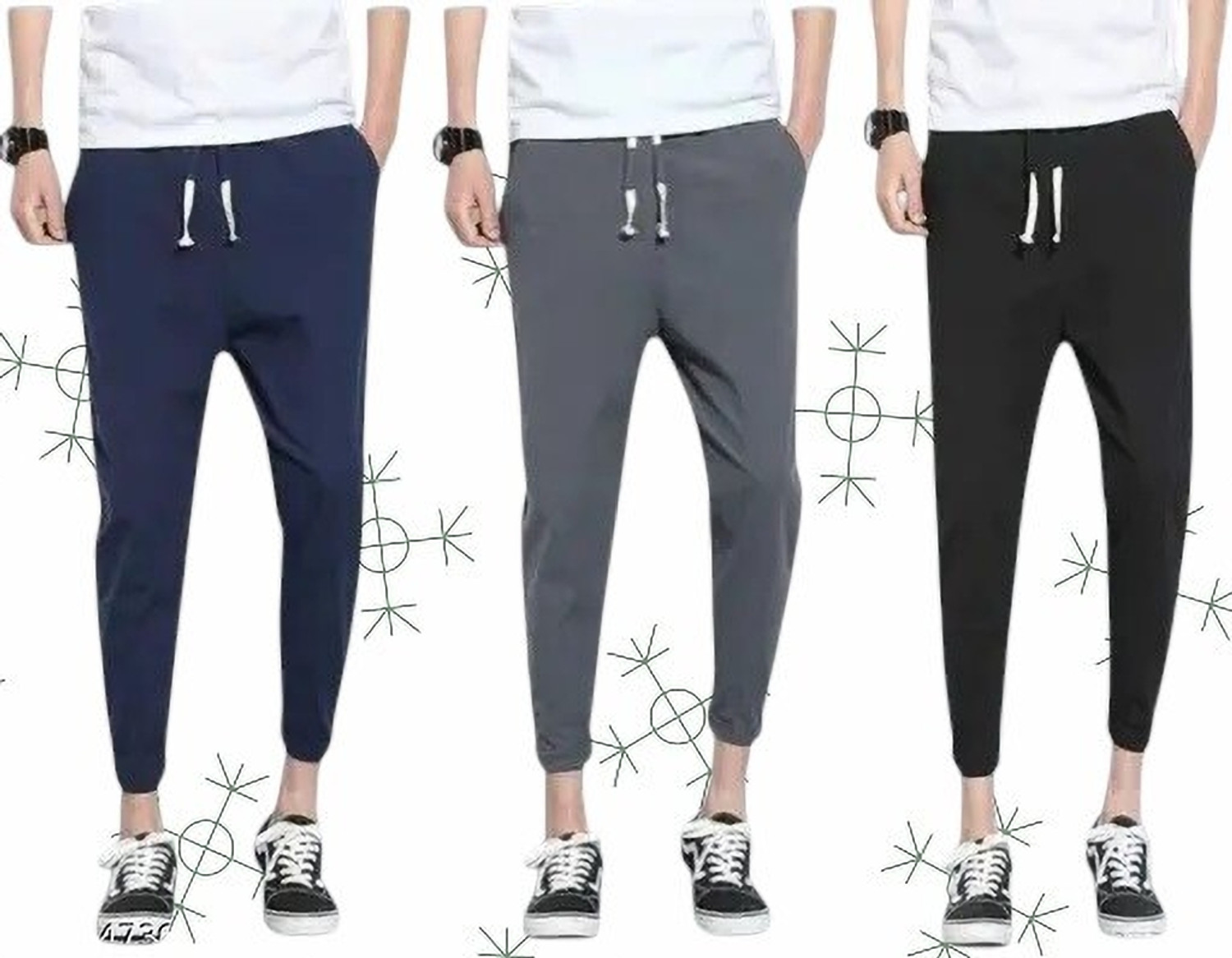 Image of MAX Men Solid Blue Track Pants