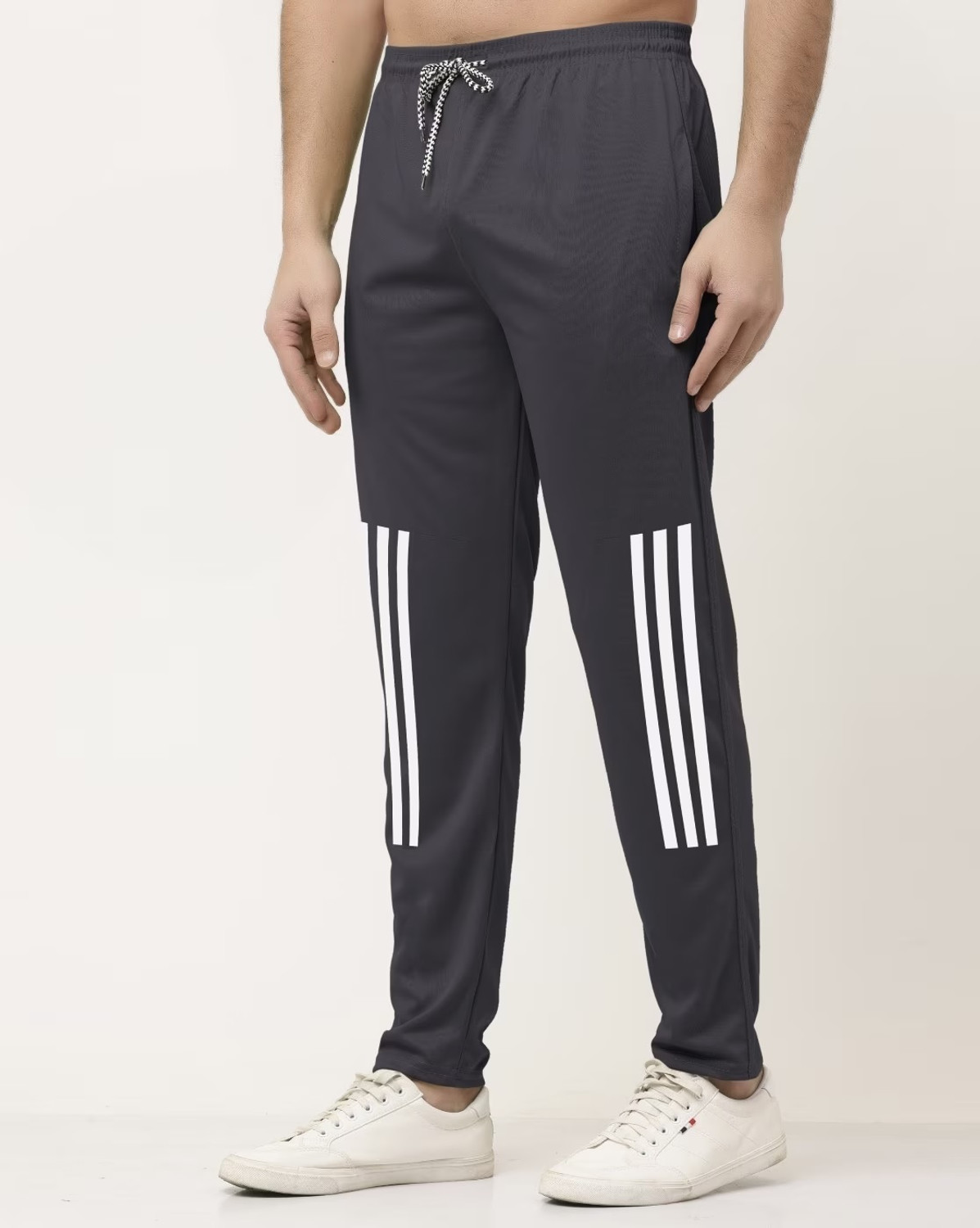 Image of Suzaro Men Striped Blue Track Pants