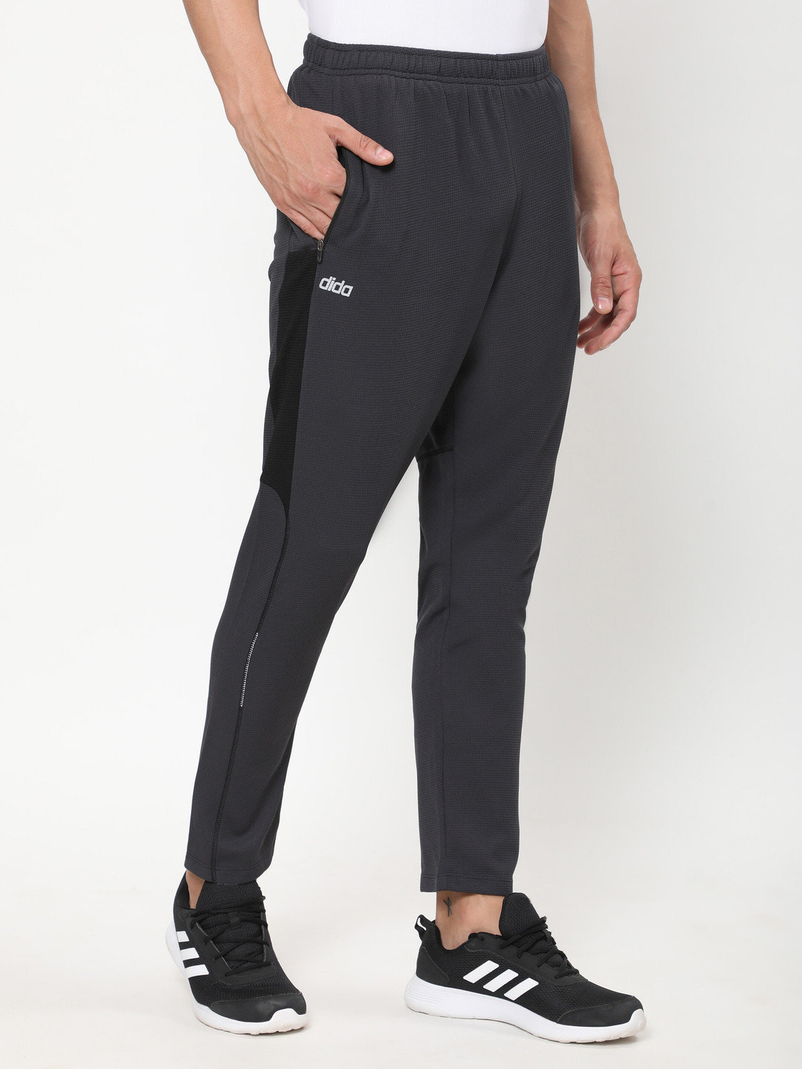 Image of DIDA Men Solid Grey Track Pants