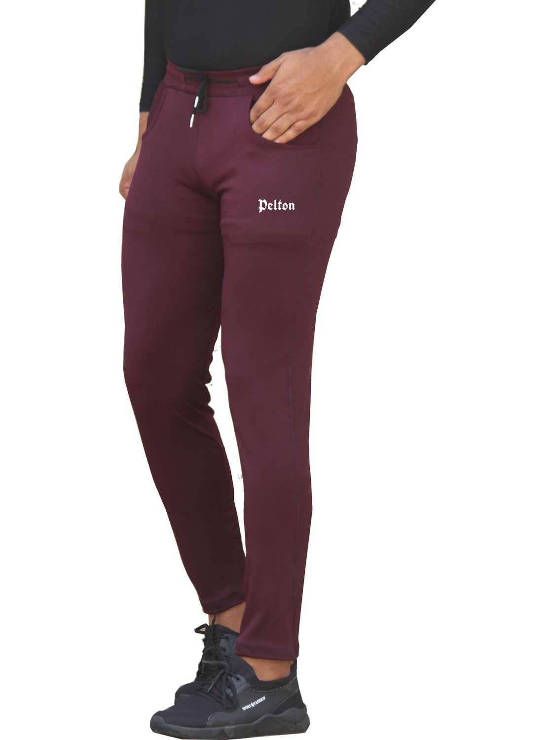 Image of pelton Men Solid Light Blue Track Pants