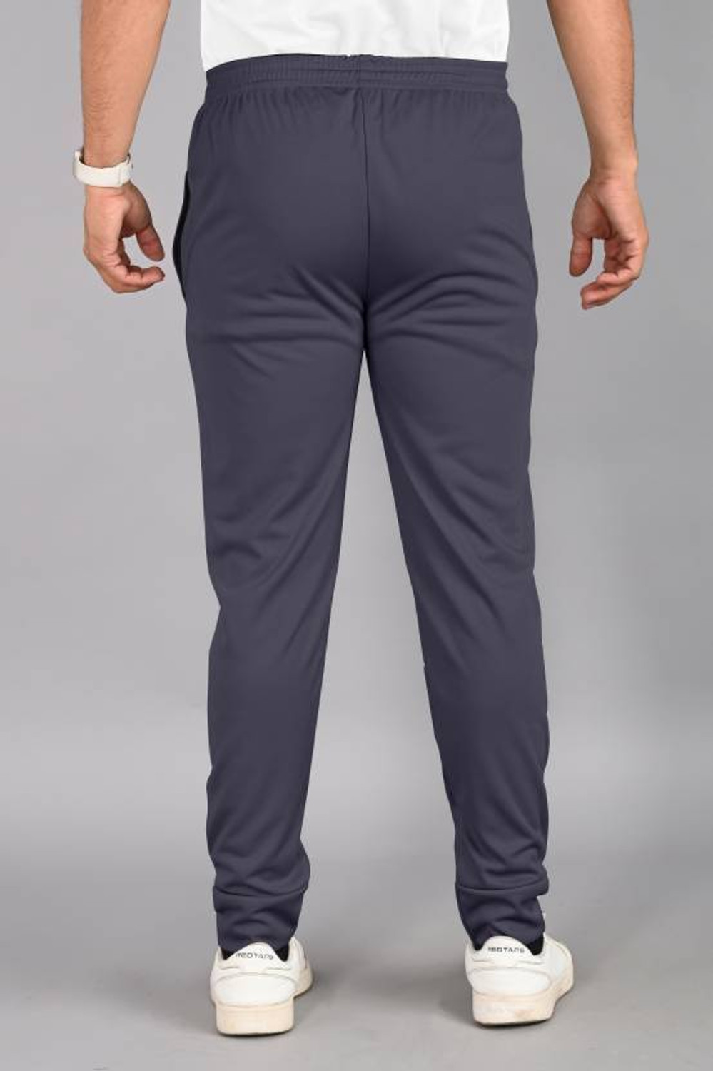 Image of Suzaro Pack of 2 Men Striped Blue, Grey Track Pants