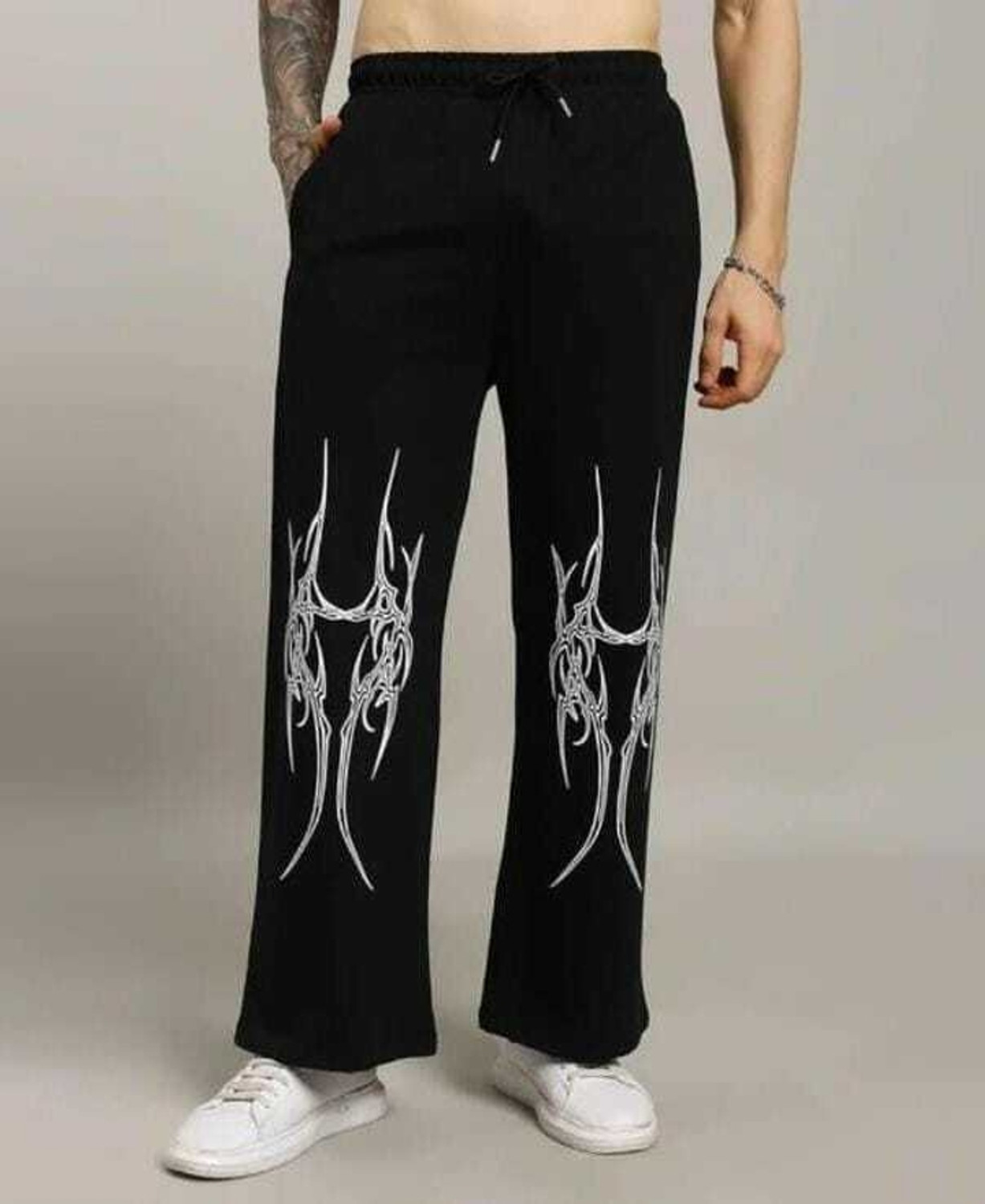 Image of Laitinen Men Printed Black Track Pants