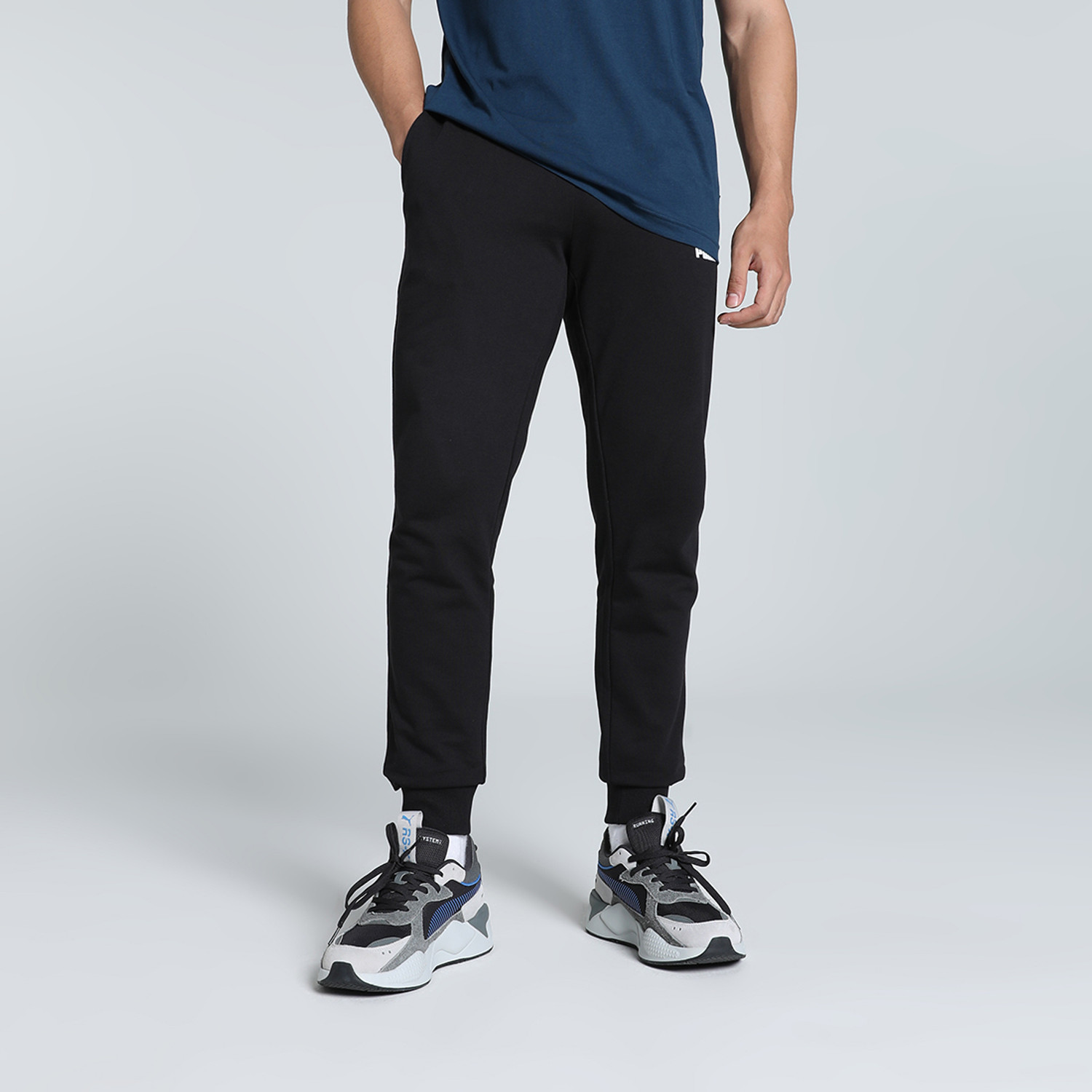 Image of PUMA Men Solid Black Track Pants