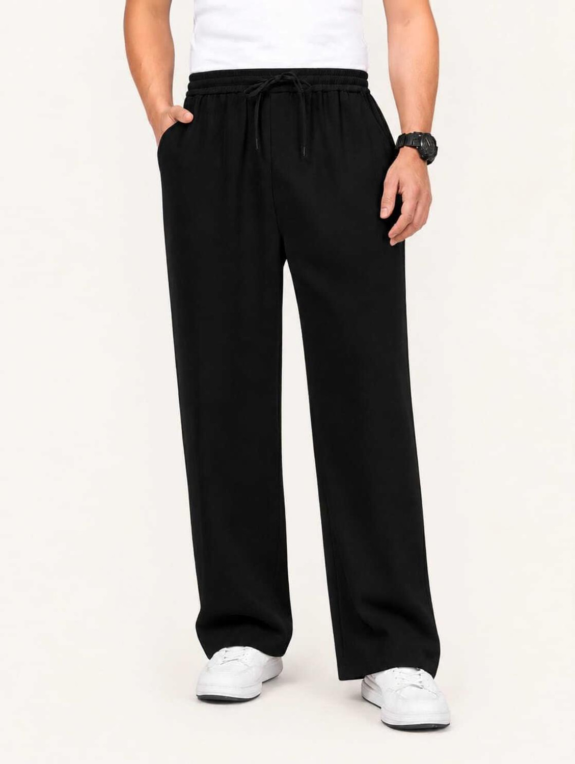 KILIYAM Men Black Track Pants - Image 1