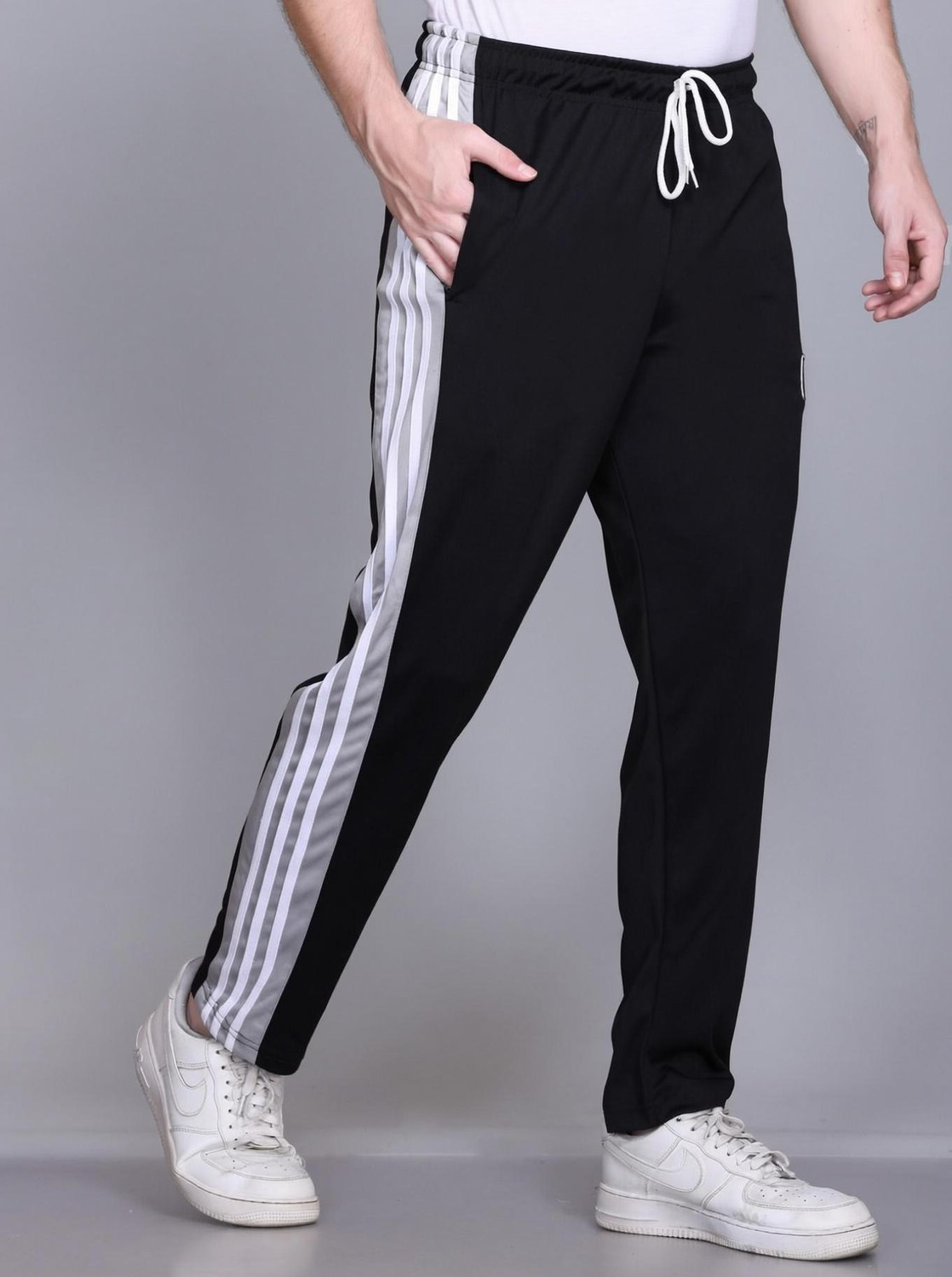 Image of Clothina Pack of 2 Men Self Design Multicolor Track Pants