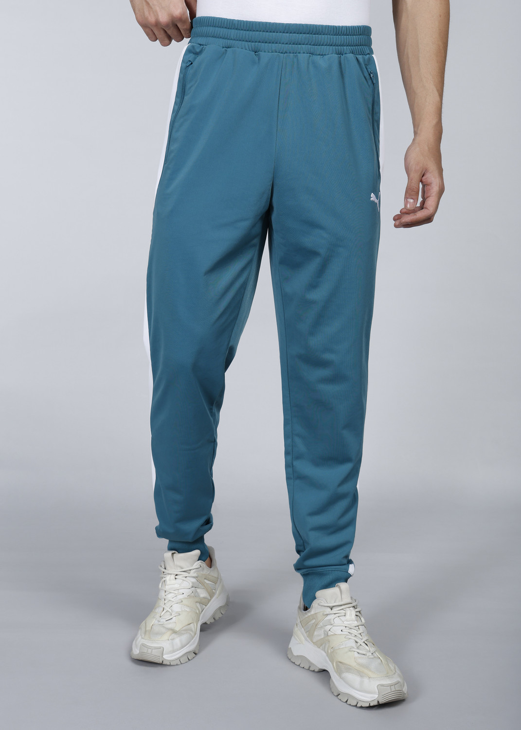 Image of Bonkers Corner Solid Men Blue Track Pants () Men Solid Blue Track Pants