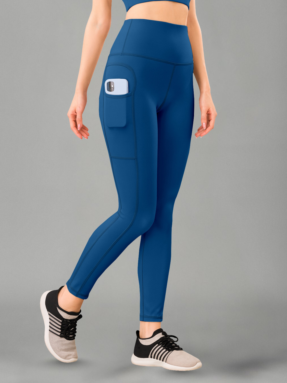 Image of PUMA Solid Women Blue Tights