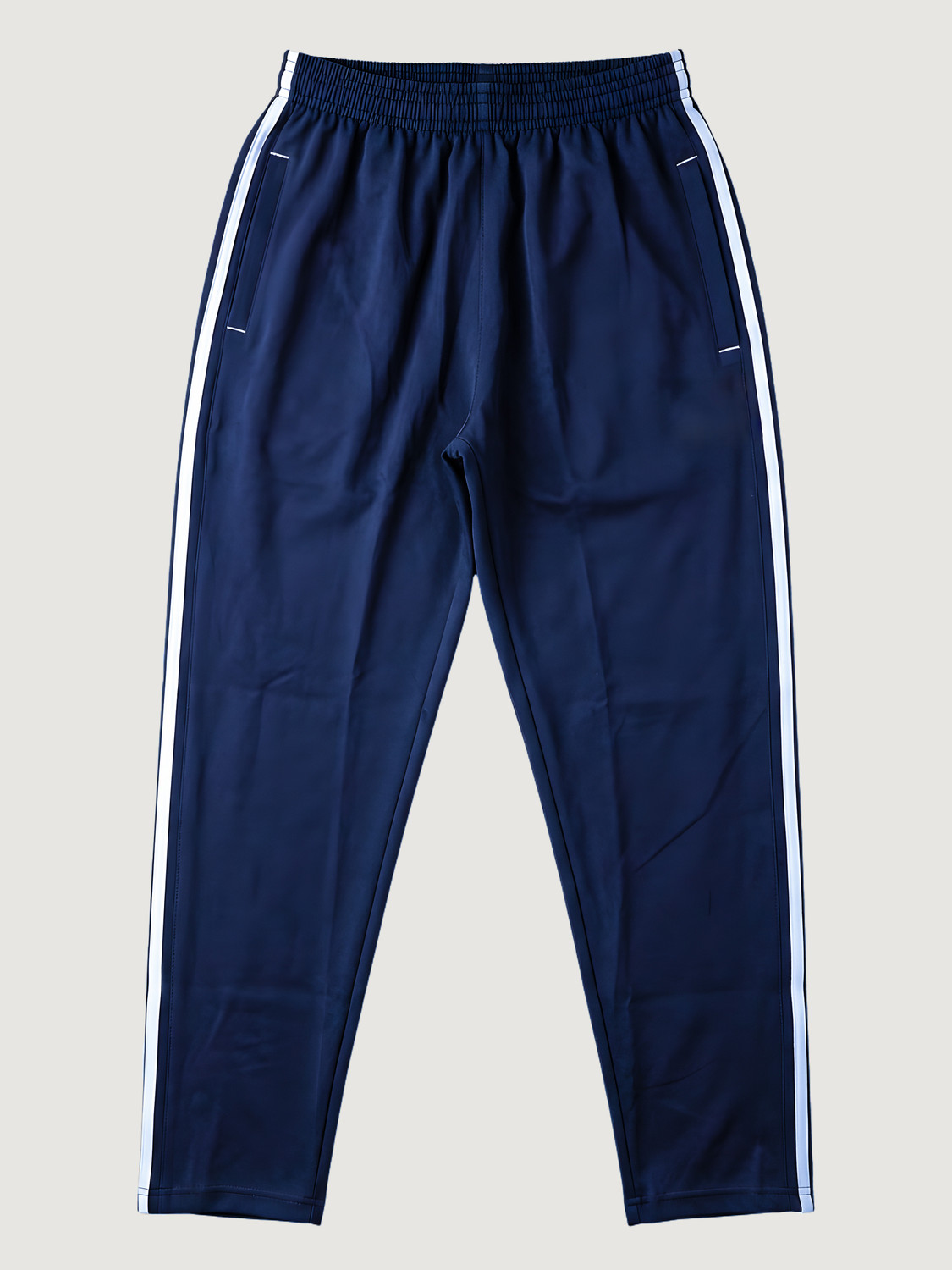 Image of Rathai Men Striped Dark Blue Track Pants