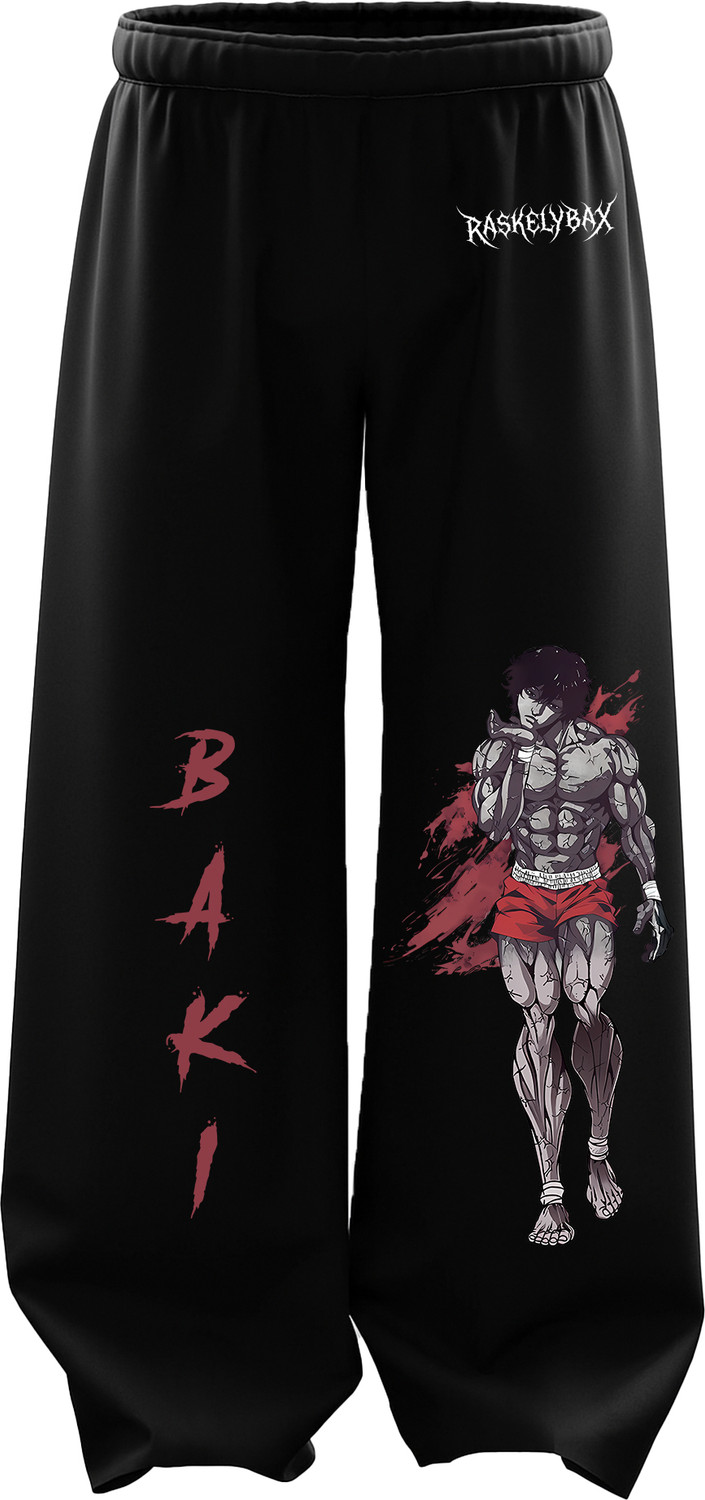 RASKELYBAX Men Black Printed Track Pants - Image 1