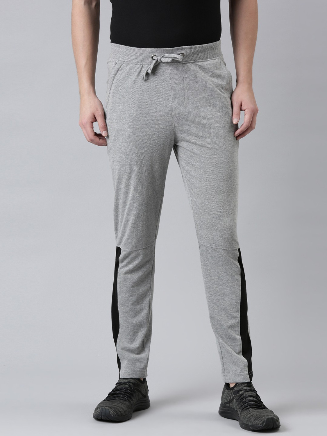 Image of RED TAPE Men Solid Blue Track Pants