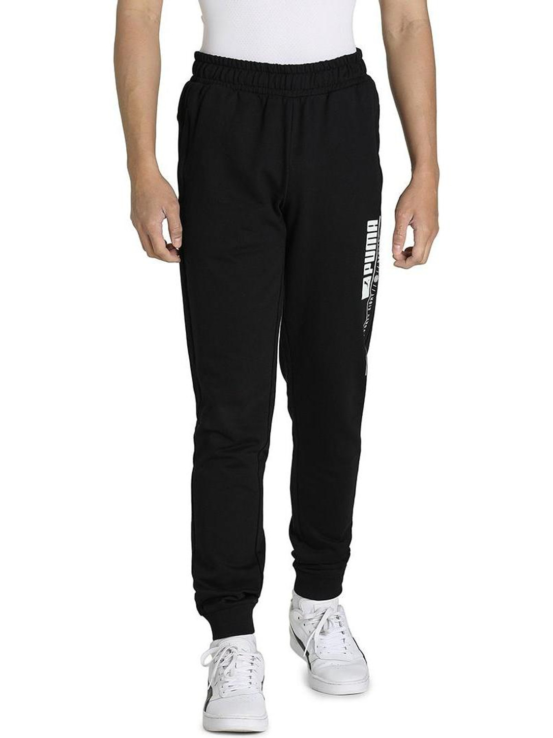 Image of PUMA Men Solid Black Track Pants