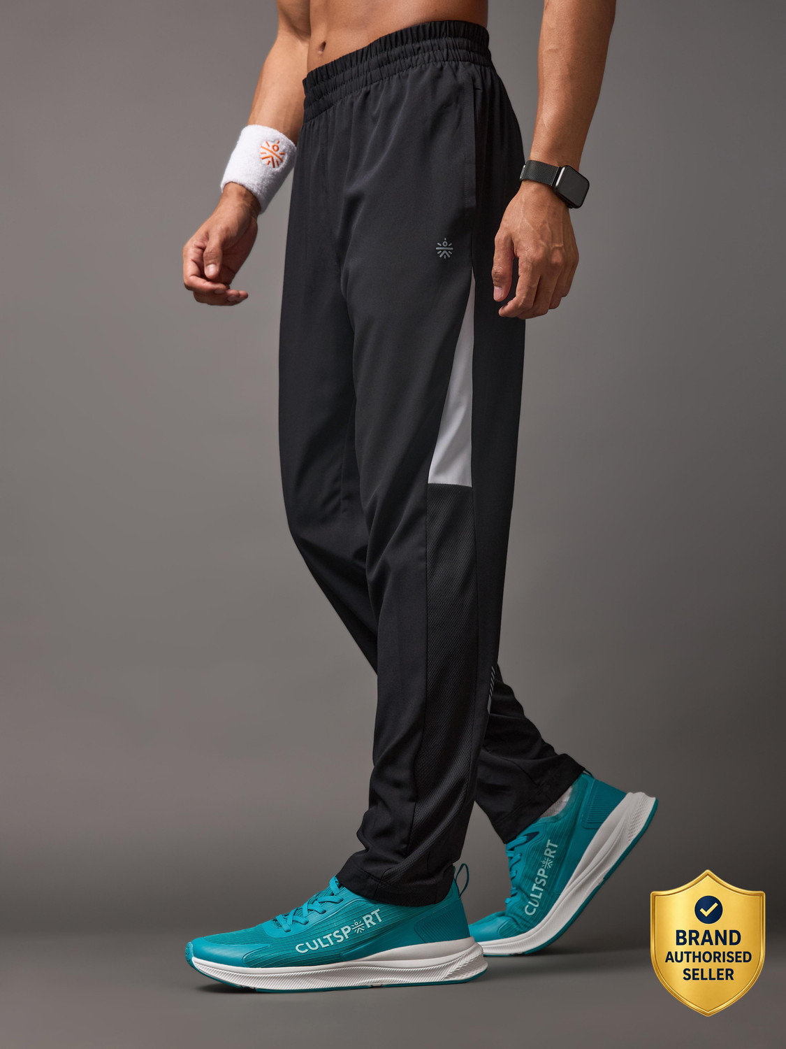 Image of FuaarK Men Solid Blue Track Pants