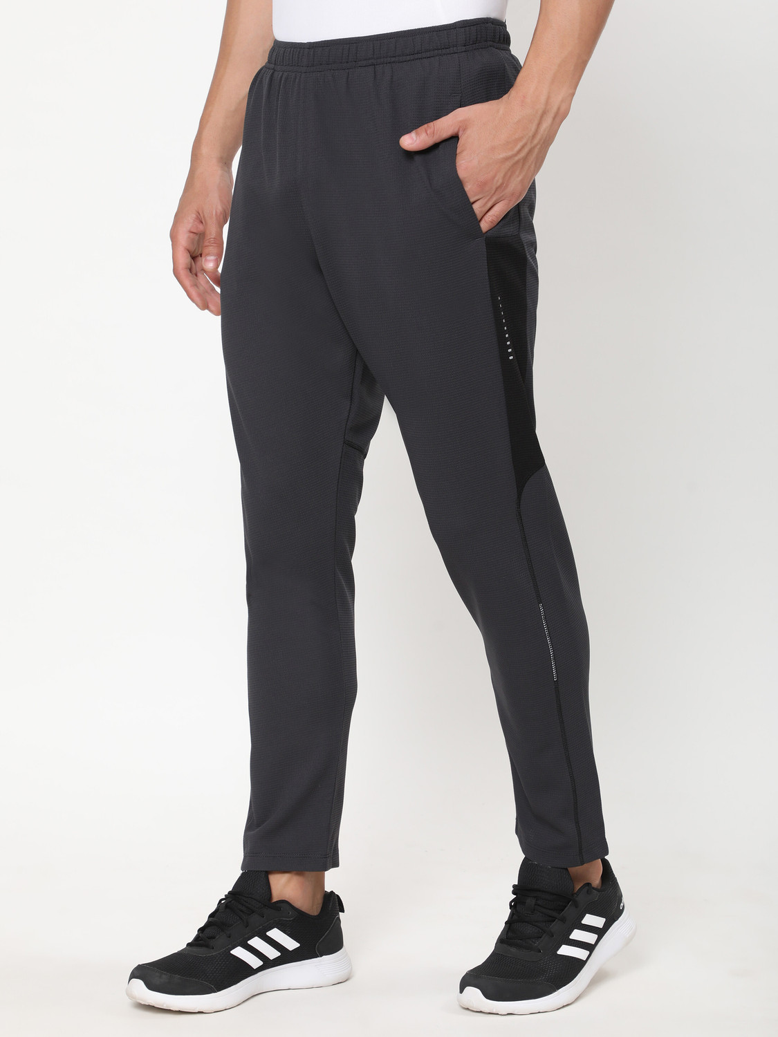 Image of DIDA Men Solid Grey Track Pants
