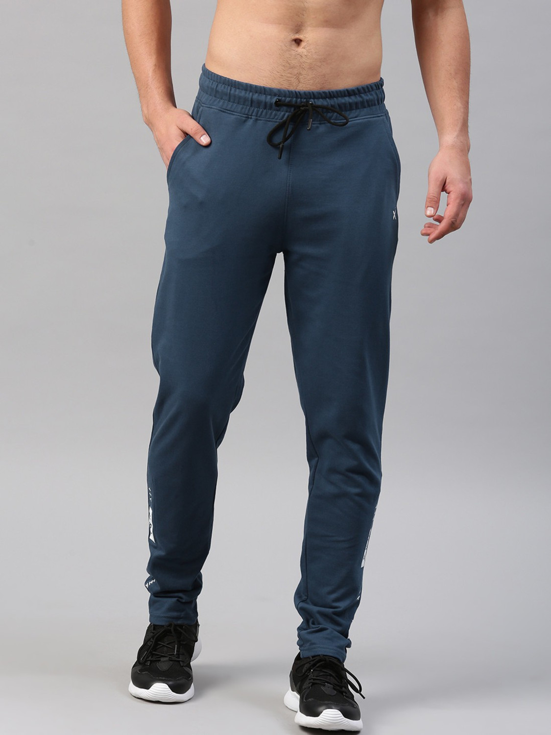 Image of Pronk Men Striped Blue Track Pants